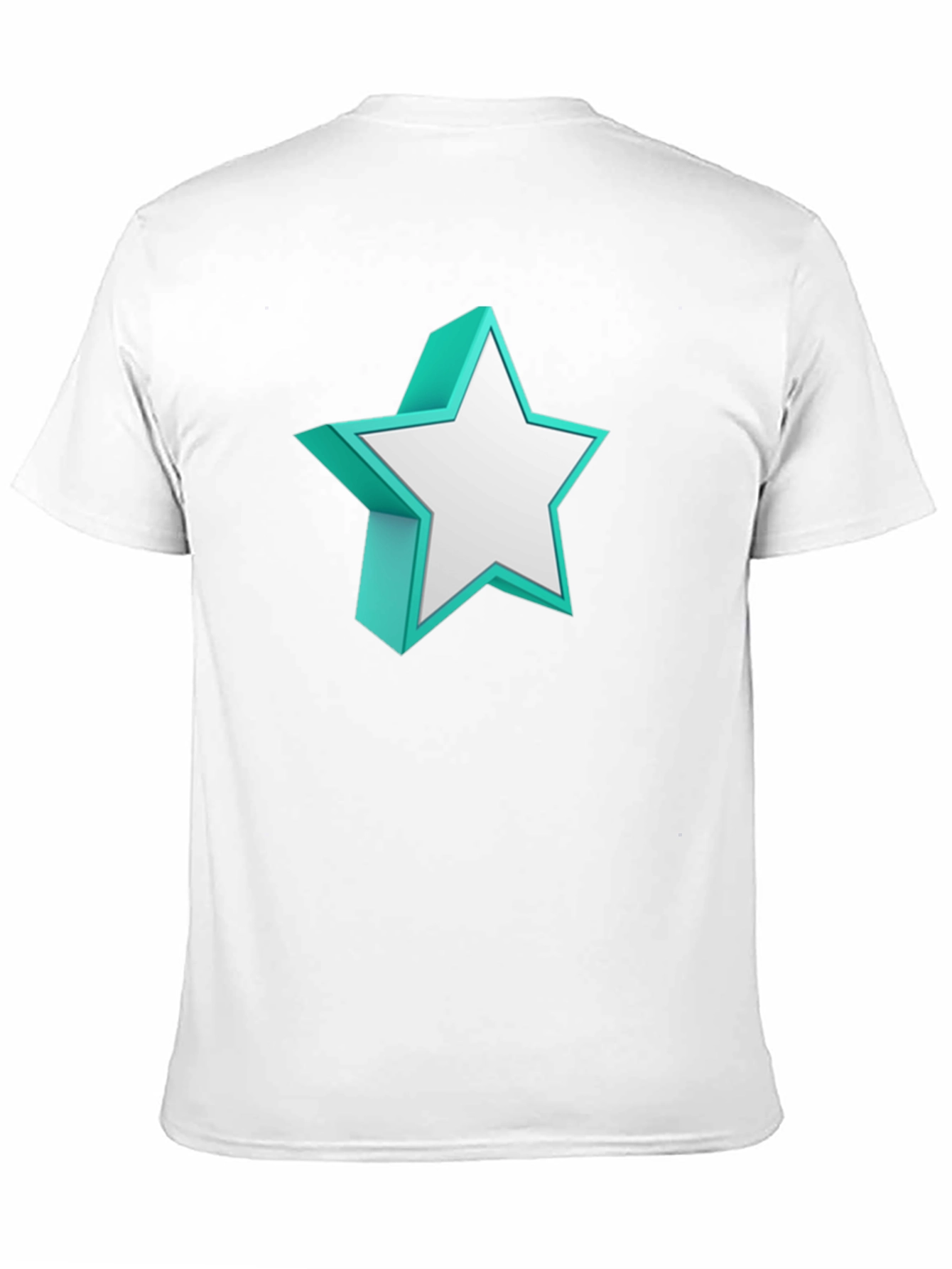 3D Star Graphic Black T-Shirt