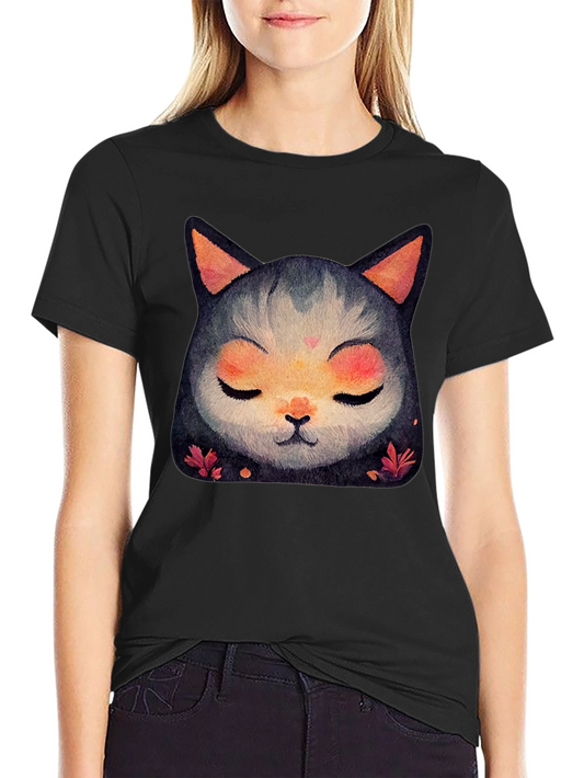 Cute Cat Graphic Tee - Unisex Soft Cotton T-Shirt