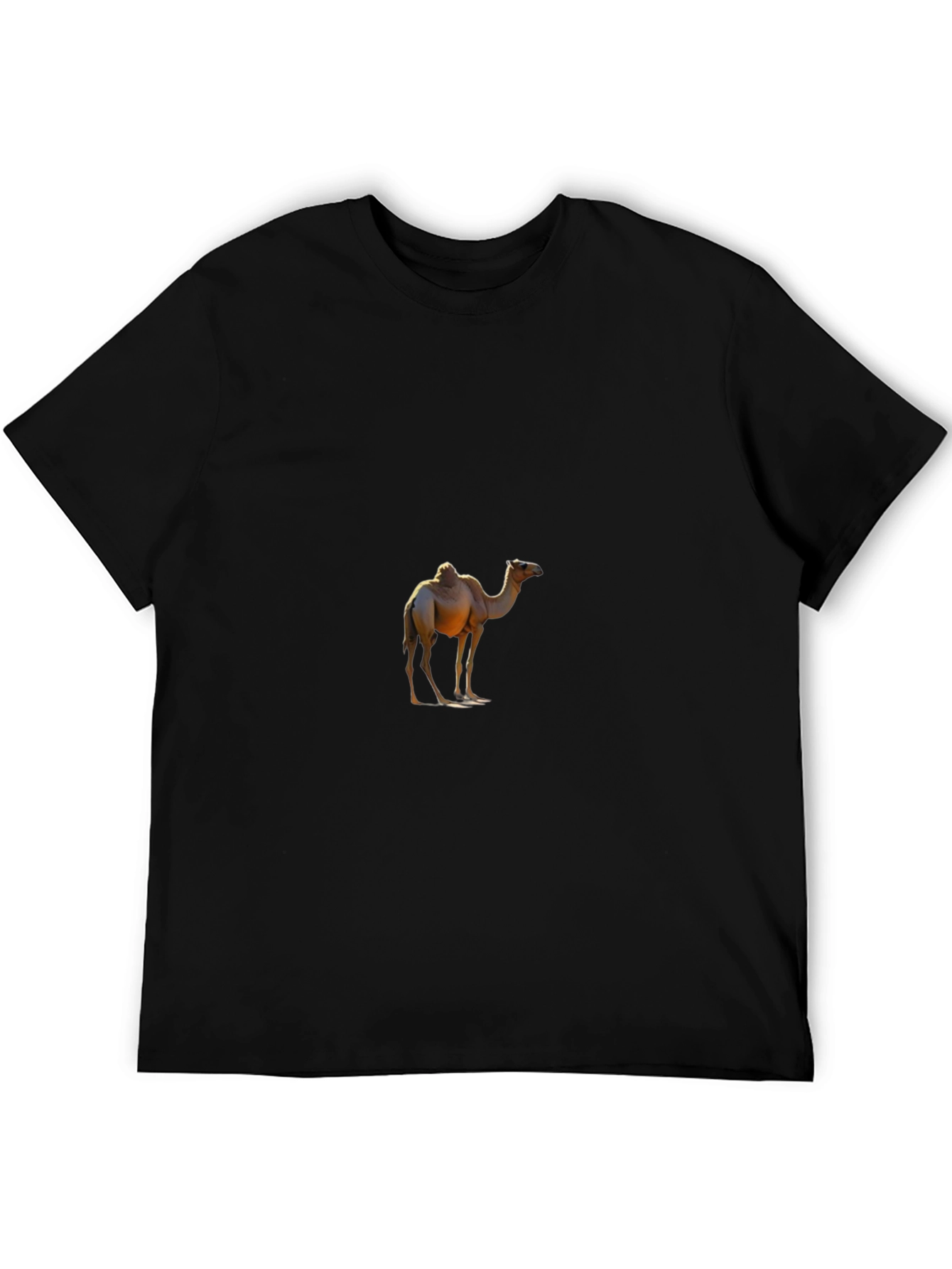 Camel Graphic Print Mens Black T-Shirt