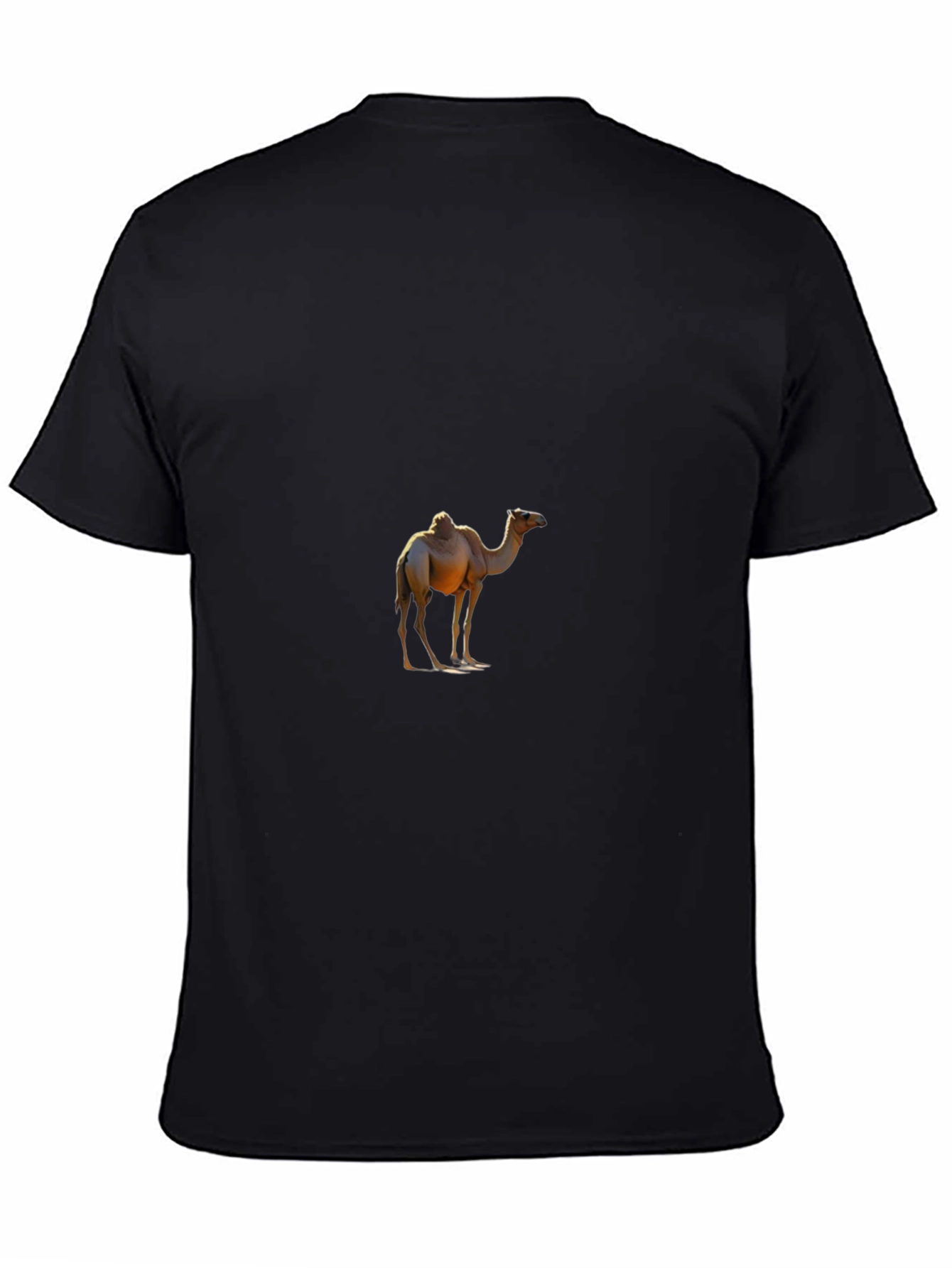 Camel Graphic Print Mens Black T-Shirt