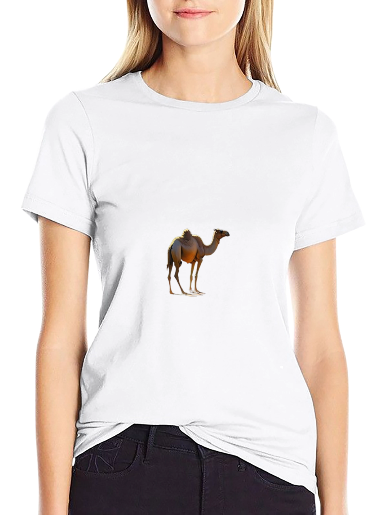 Camel Graphic Print Mens Black T-Shirt