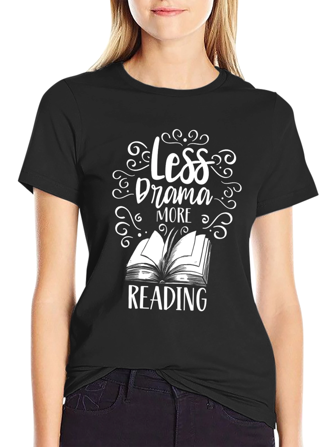 Less Drama More Reading T-Shirt Book Lover