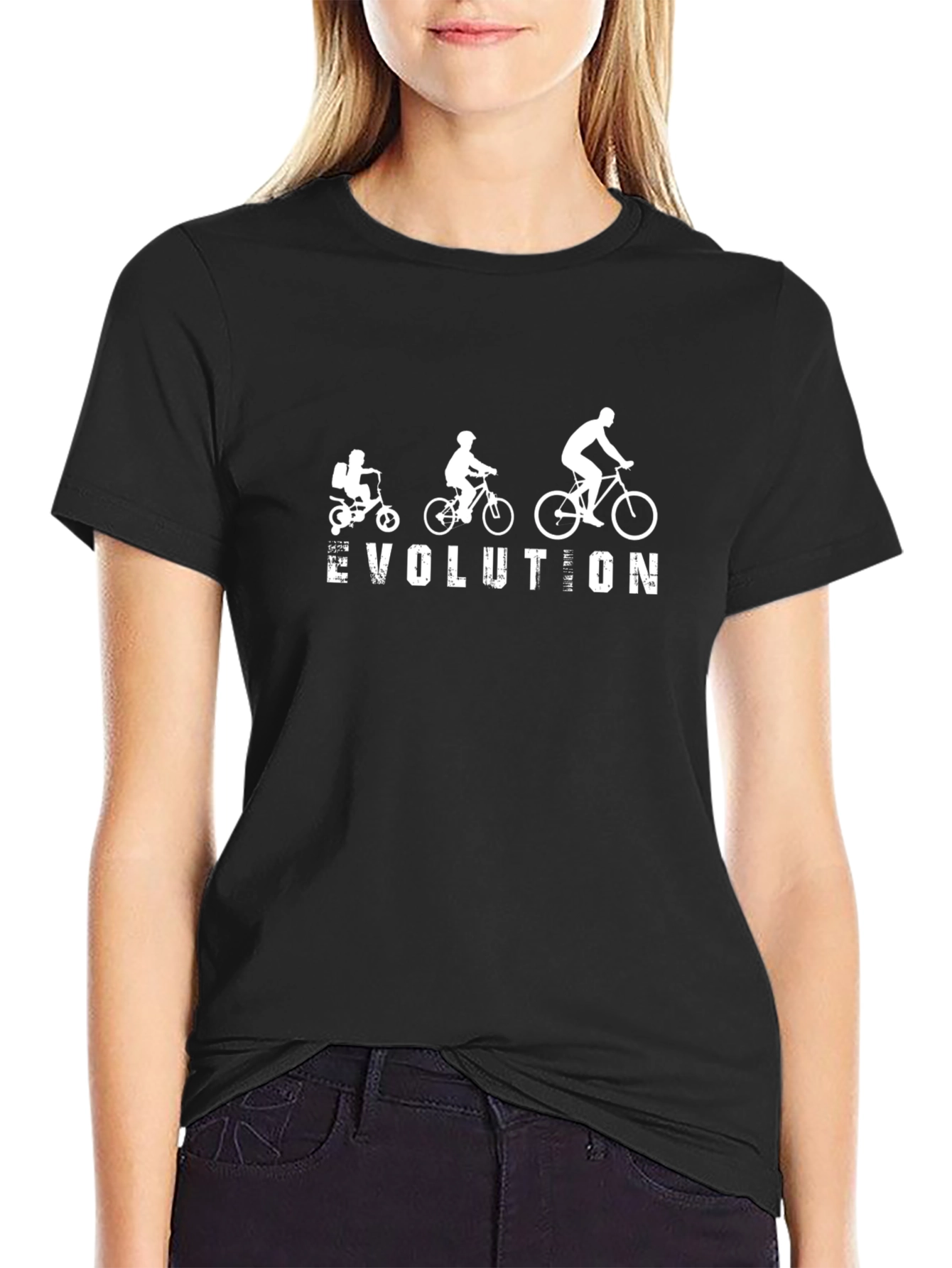 Bicycle Evolution T-Shirt - Black Cotton Tee