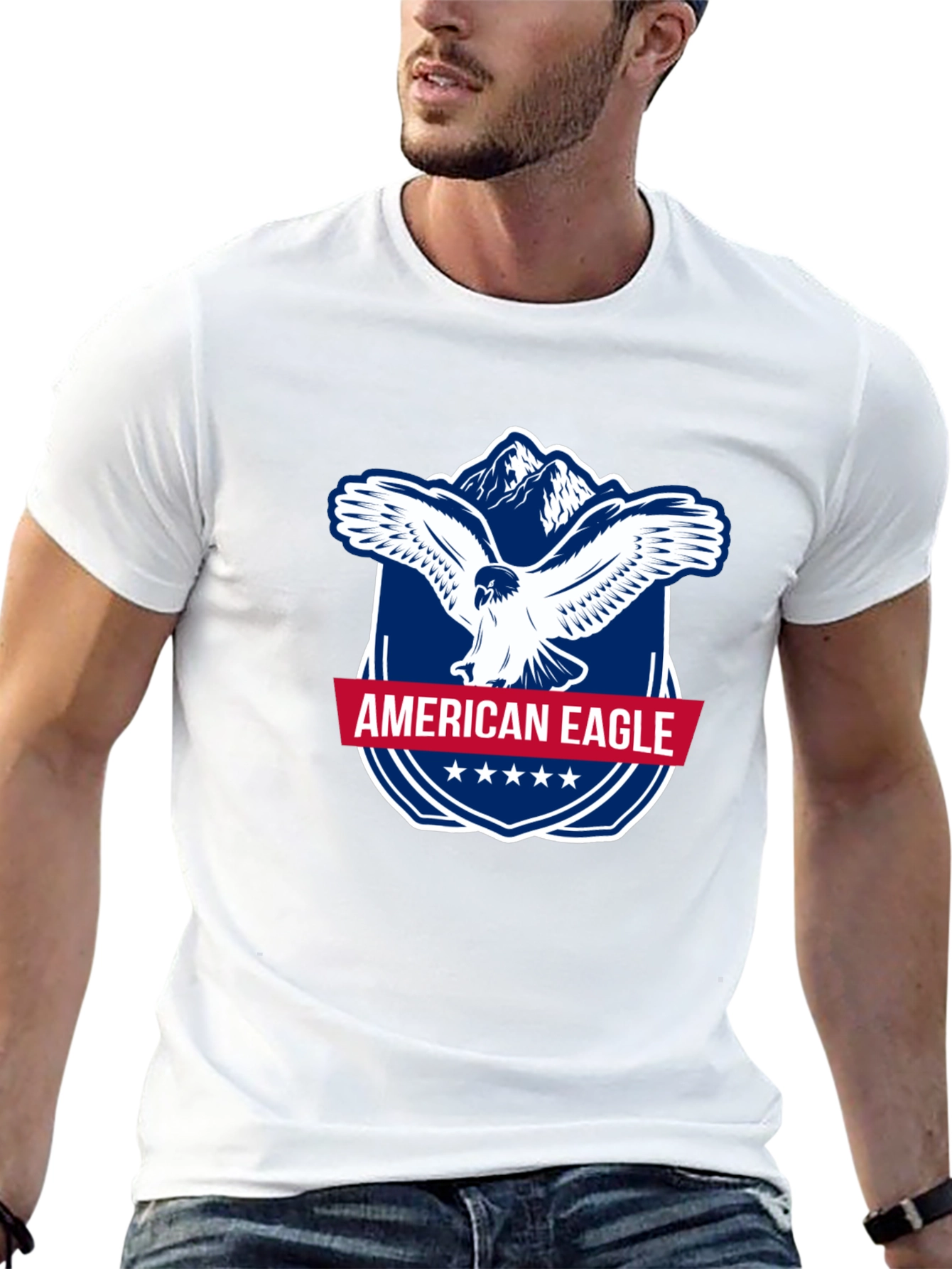 American Eagle Graphic T-Shirt - Patriotic Style