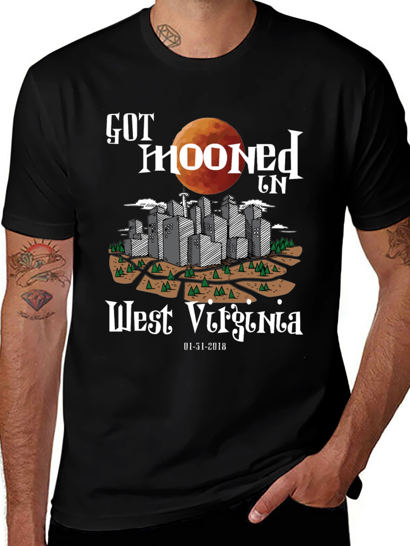 Got Mooned in West Virginia Graphic T-Shirt