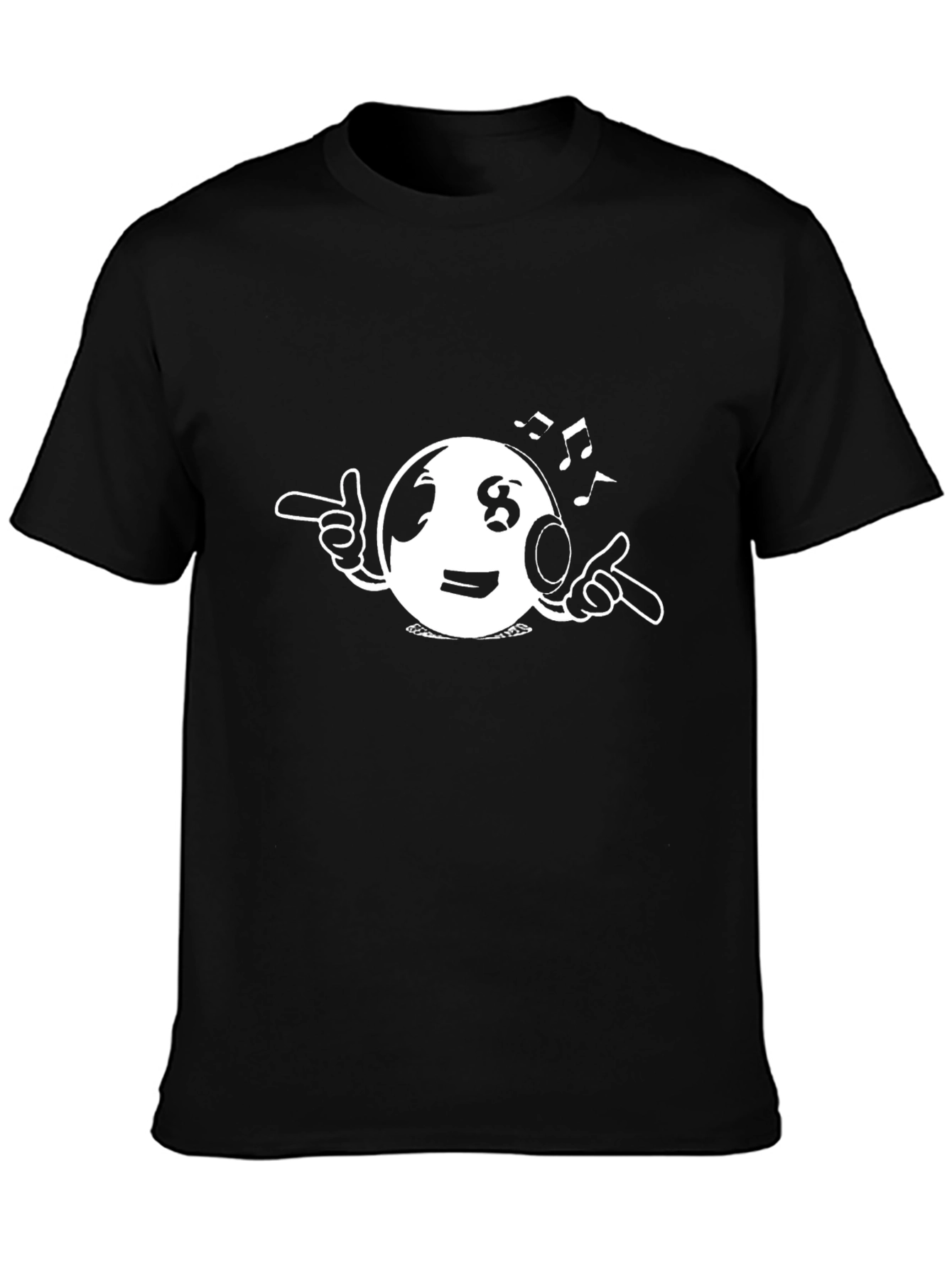Funky Black Graphic Tee - DJ Eight Ball
