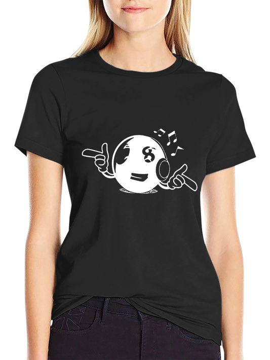 Funky Black Graphic Tee - DJ Eight Ball