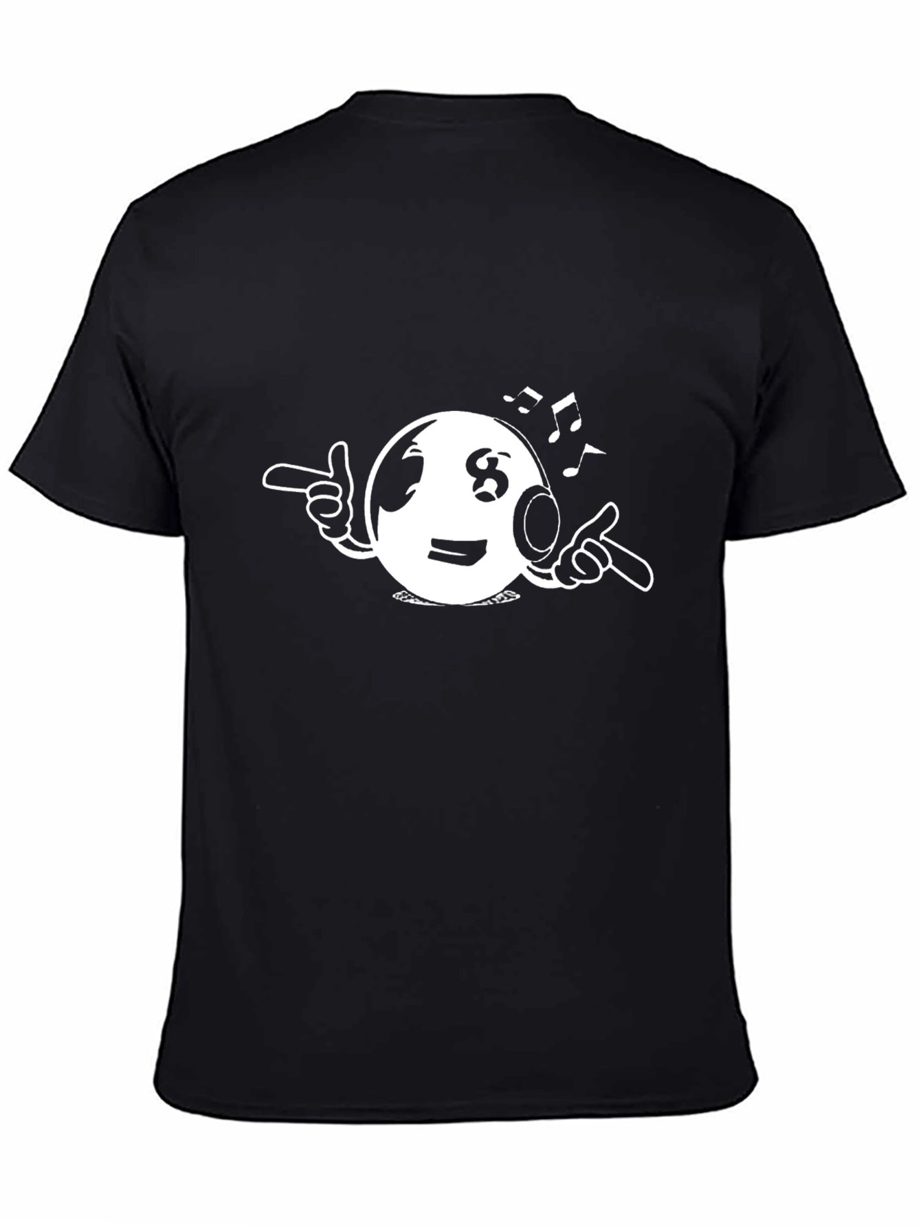 Funky Black Graphic Tee - DJ Eight Ball