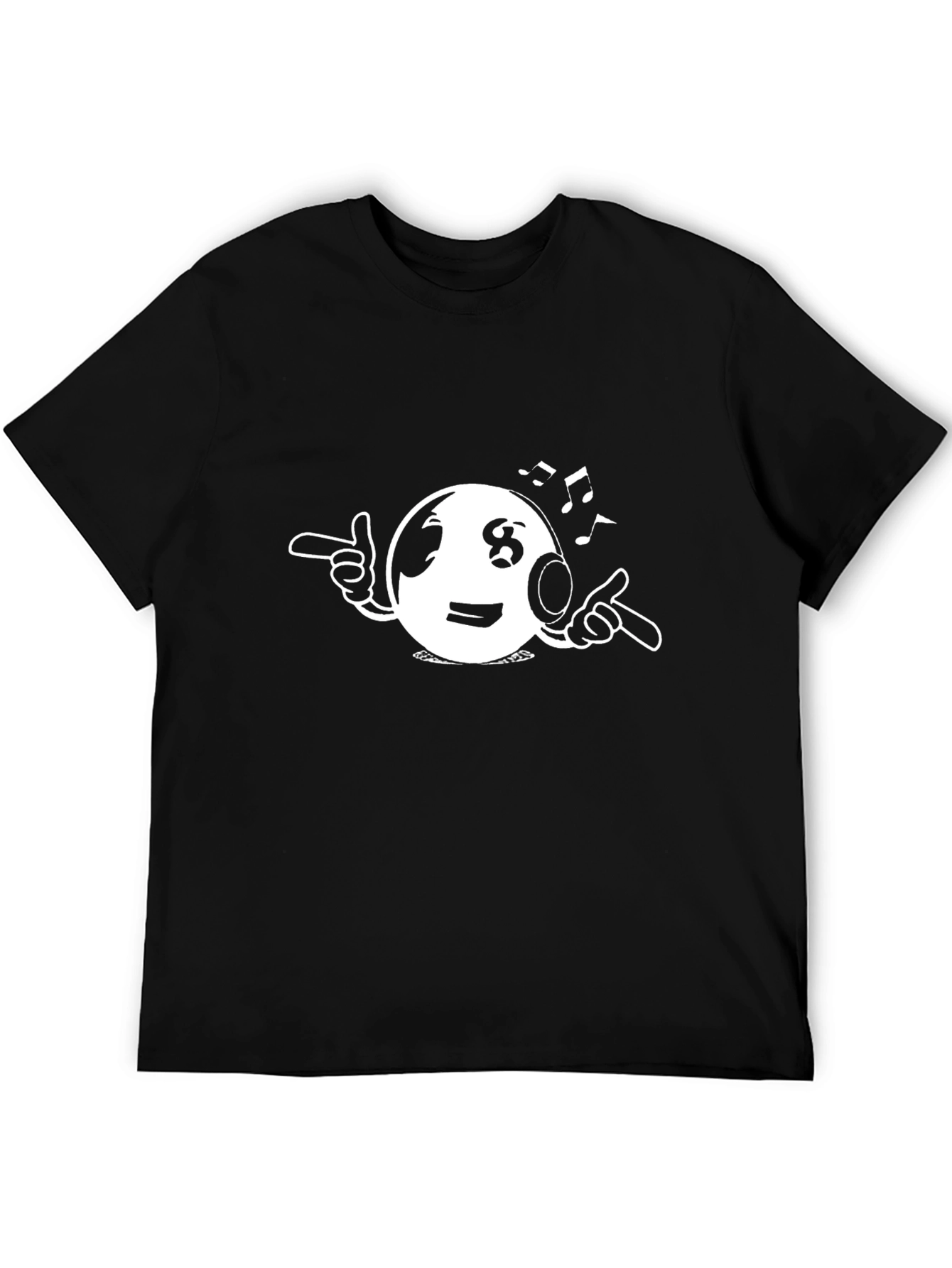 Funky Black Graphic Tee - DJ Eight Ball