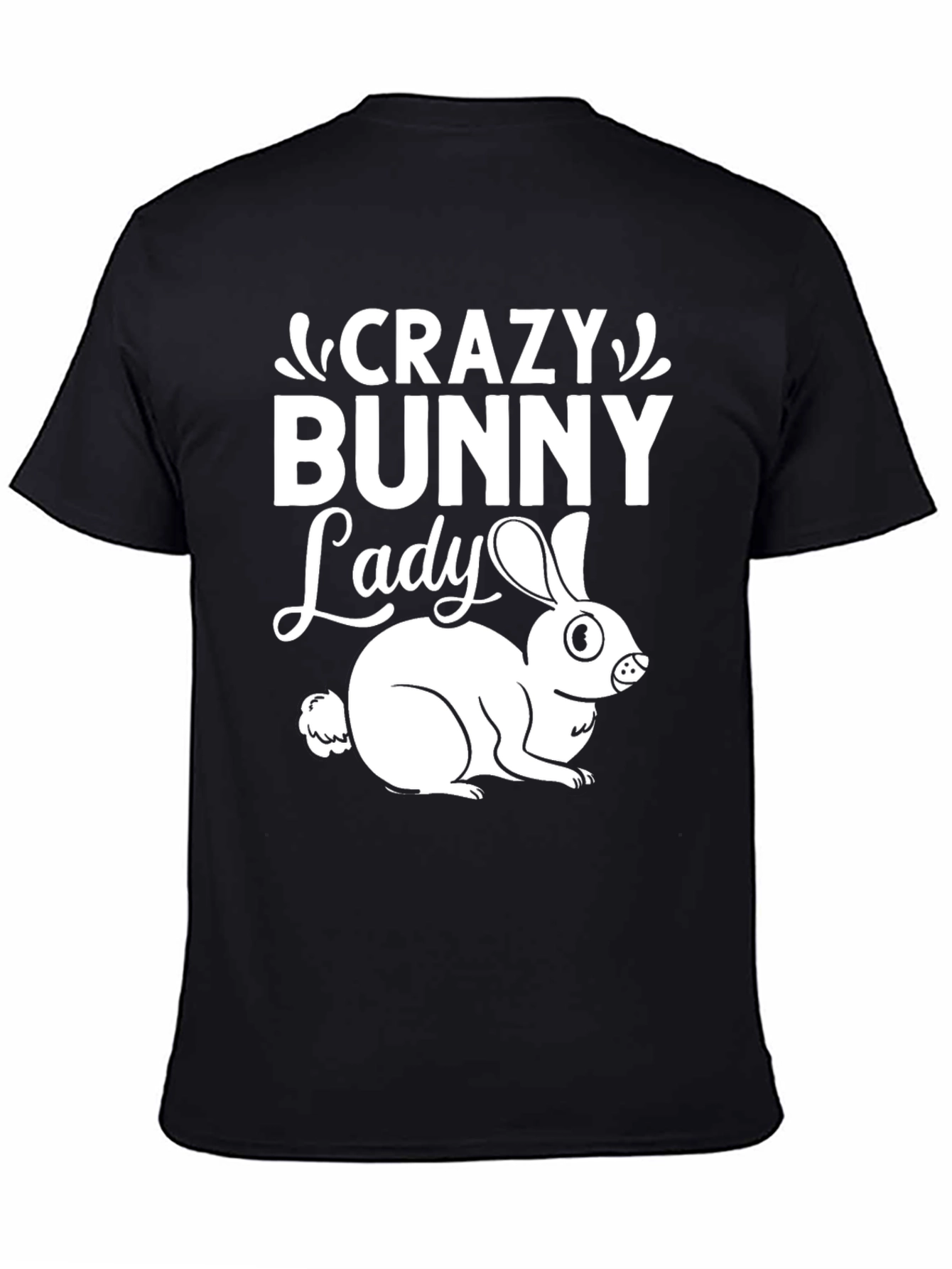 Crazy Bunny Lady Graphic T-Shirt