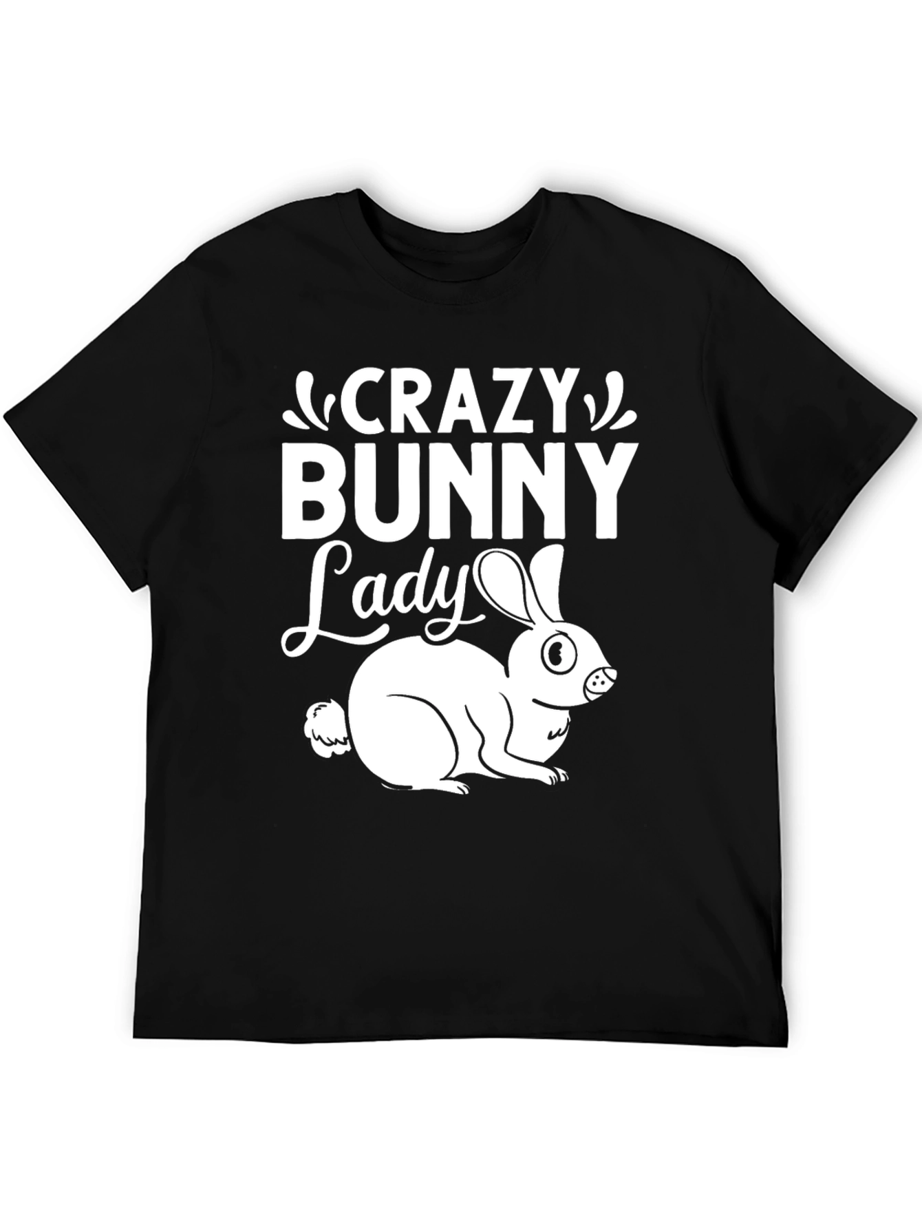 Crazy Bunny Lady Graphic T-Shirt