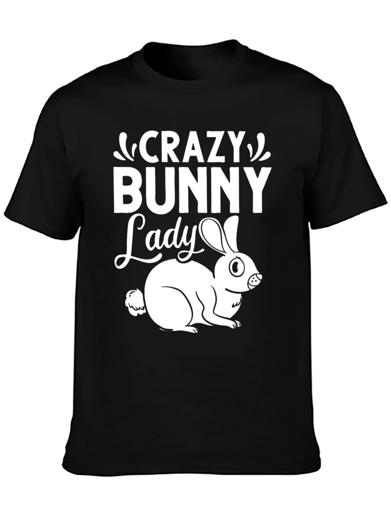 Crazy Bunny Lady Graphic T-Shirt