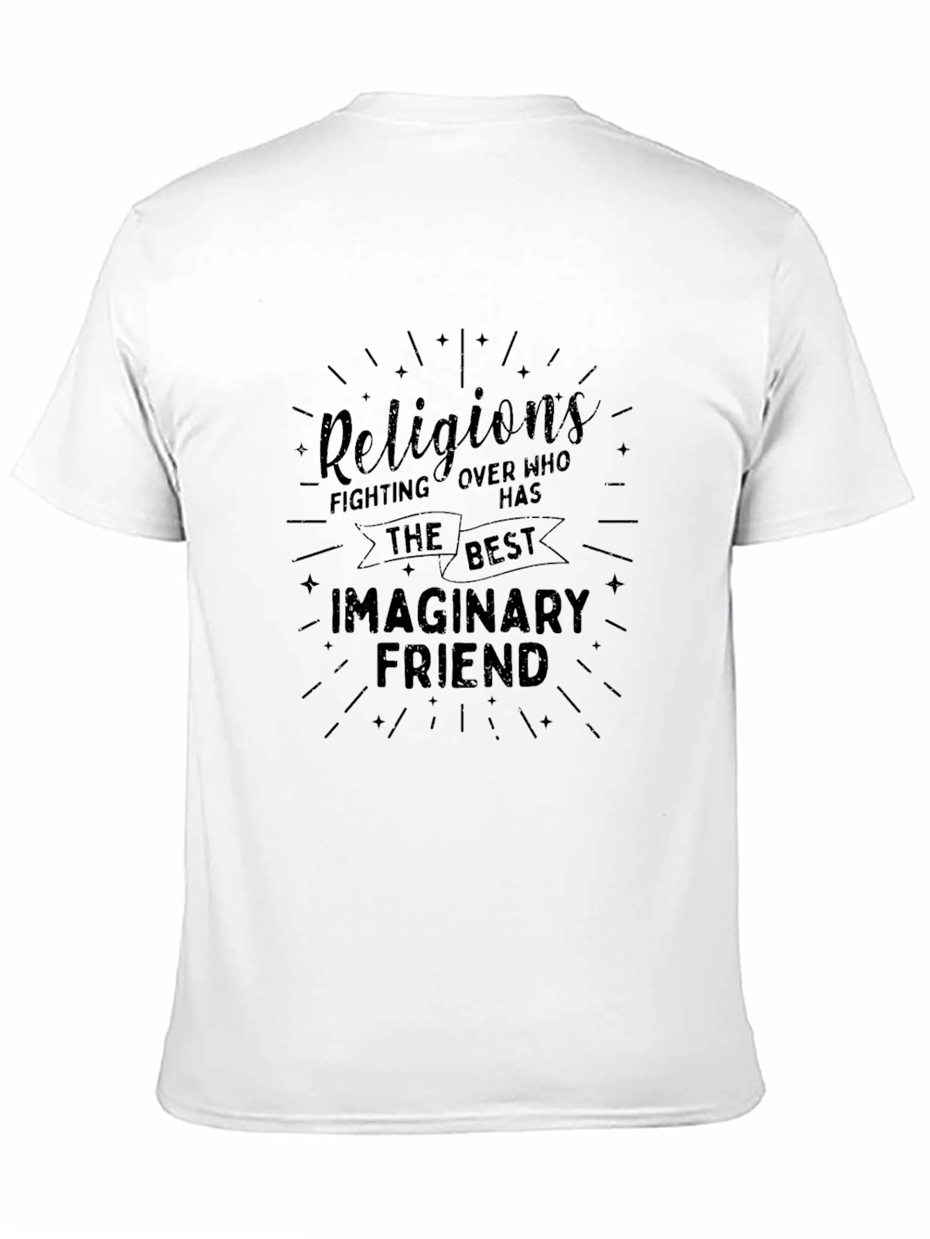 Religions Imaginary Friend Graphic Tee - Sarcastic Atheist T-Shirt
