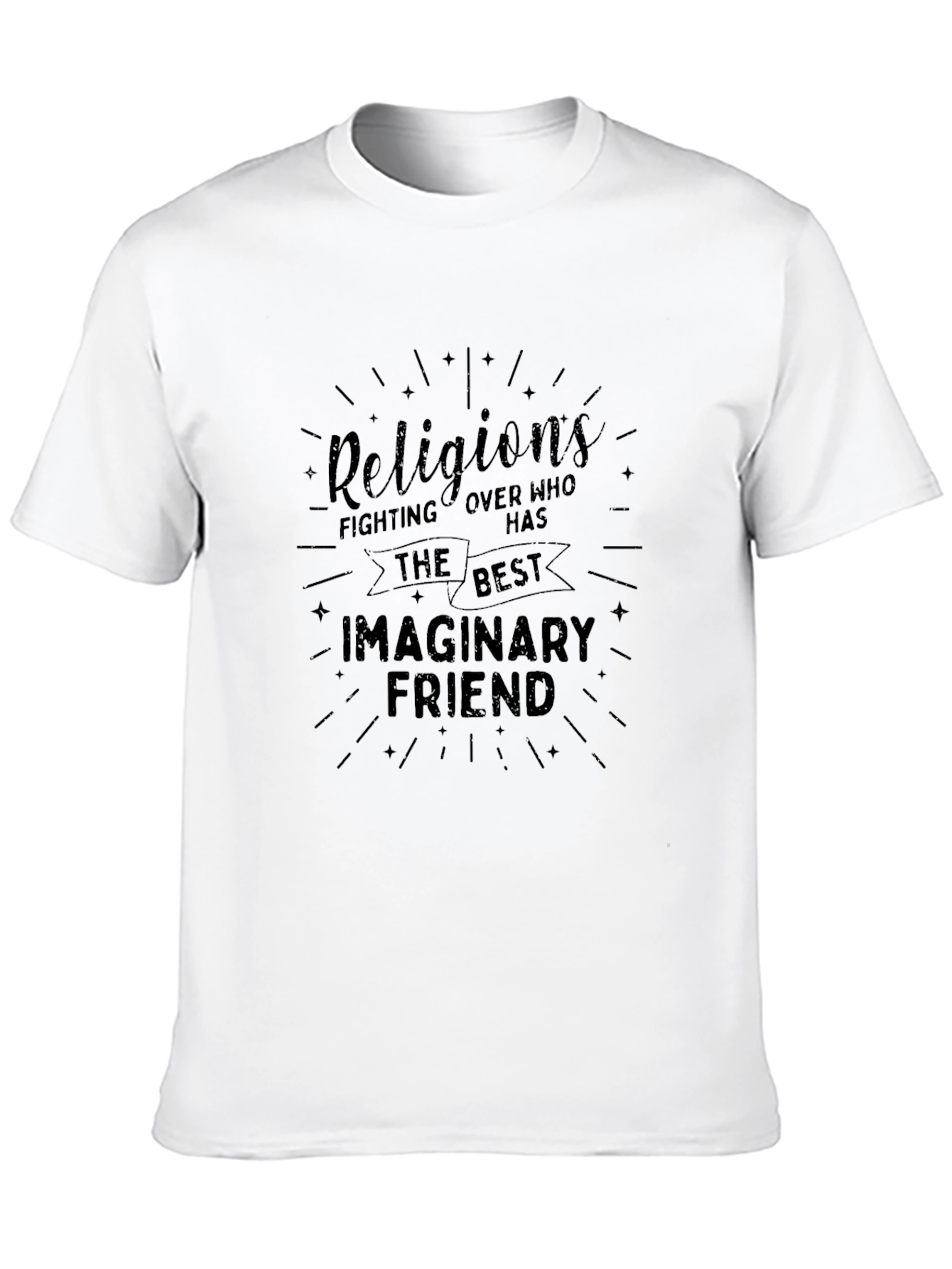Religions Imaginary Friend Graphic Tee - Sarcastic Atheist T-Shirt
