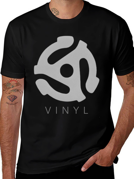 Vinyl Record Adapter T-Shirt - Retro Music Tee