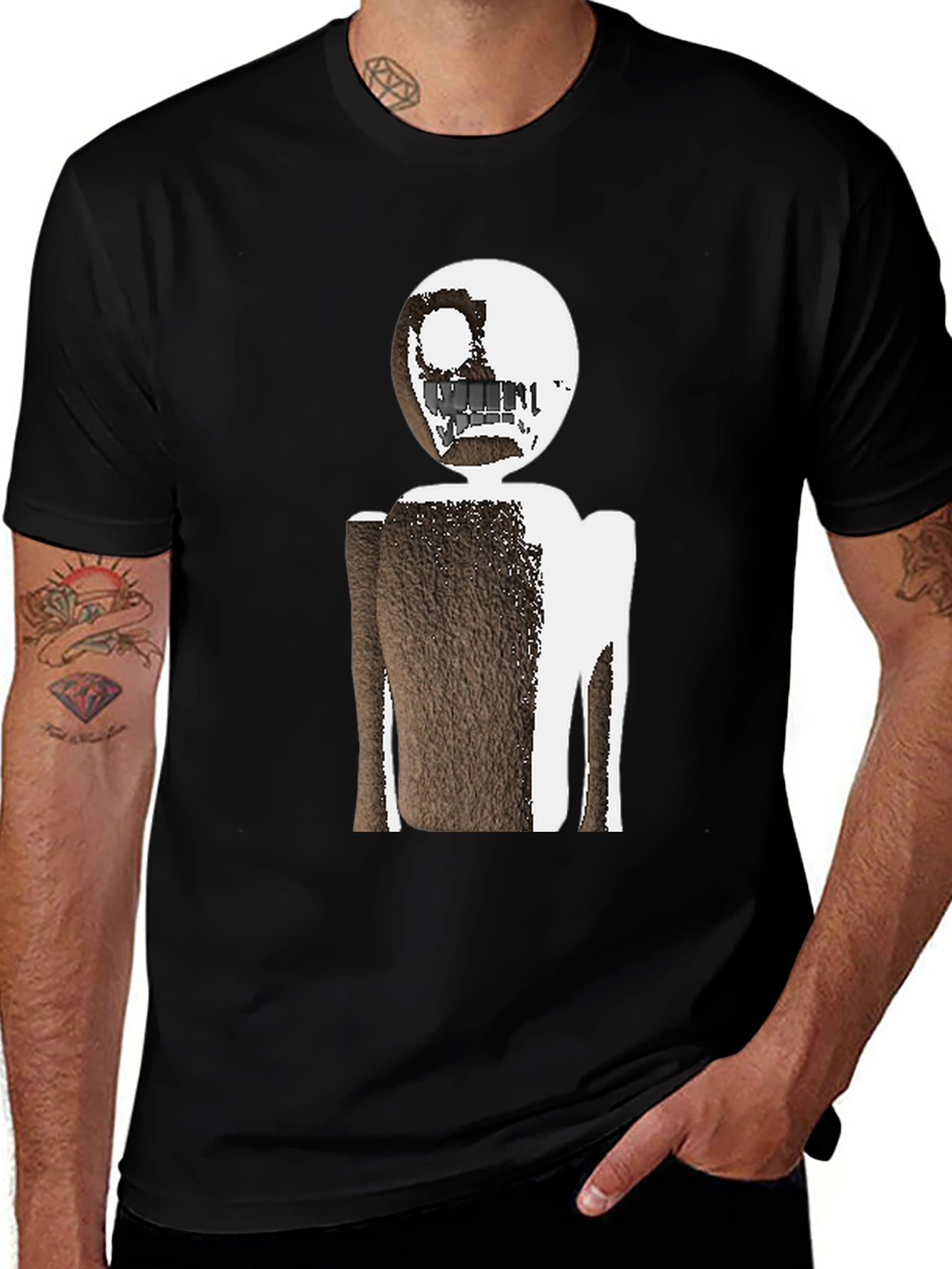 Abstract Character Graphic Tee