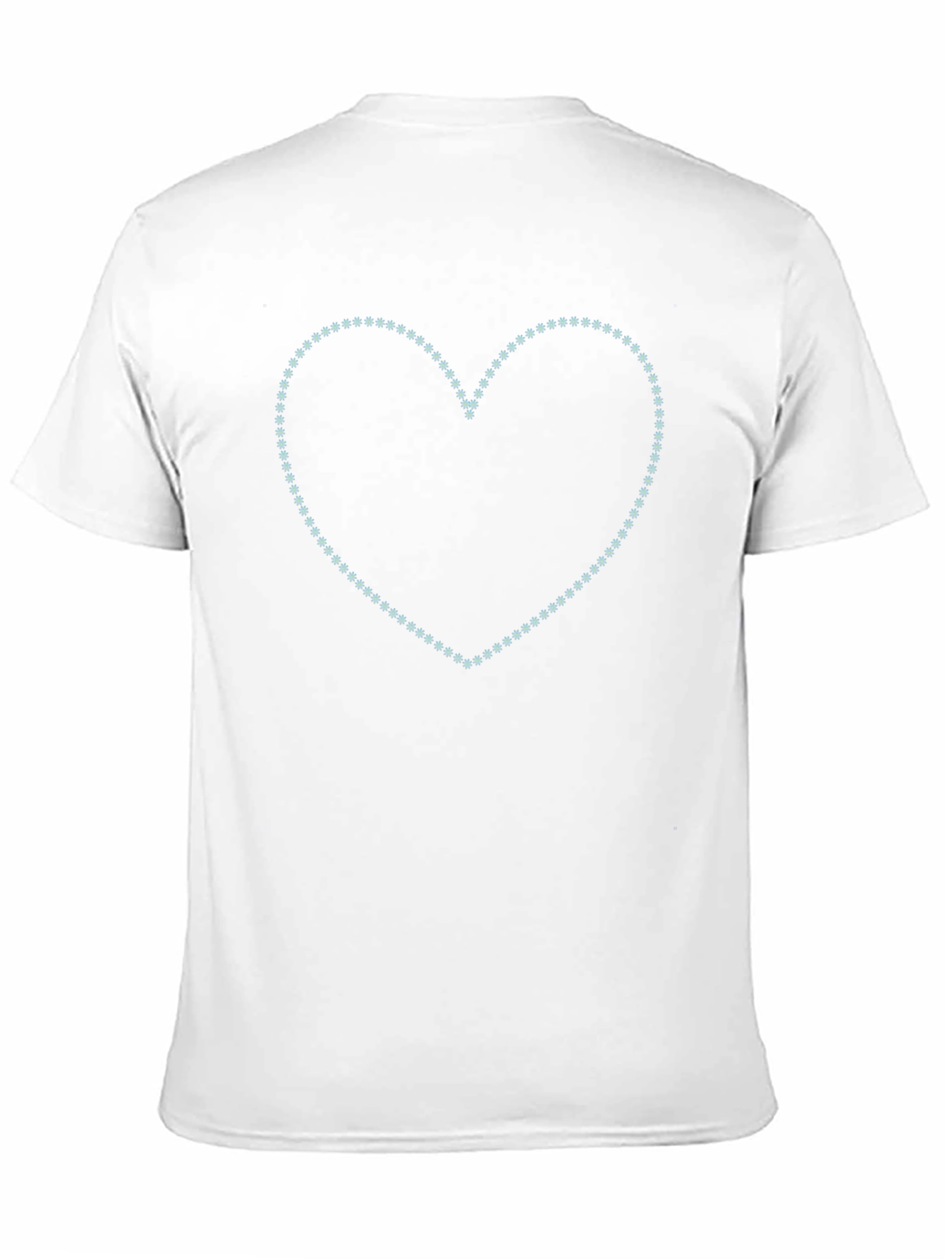 Heart Snowflake Tee - Black Cotton Crew Neck T-Shirt