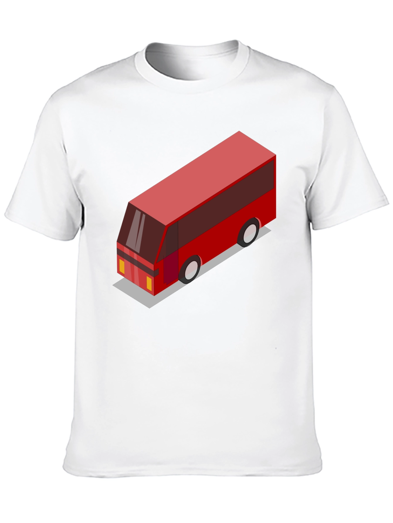 Geometric Bus Graphic Tee - Modern Style