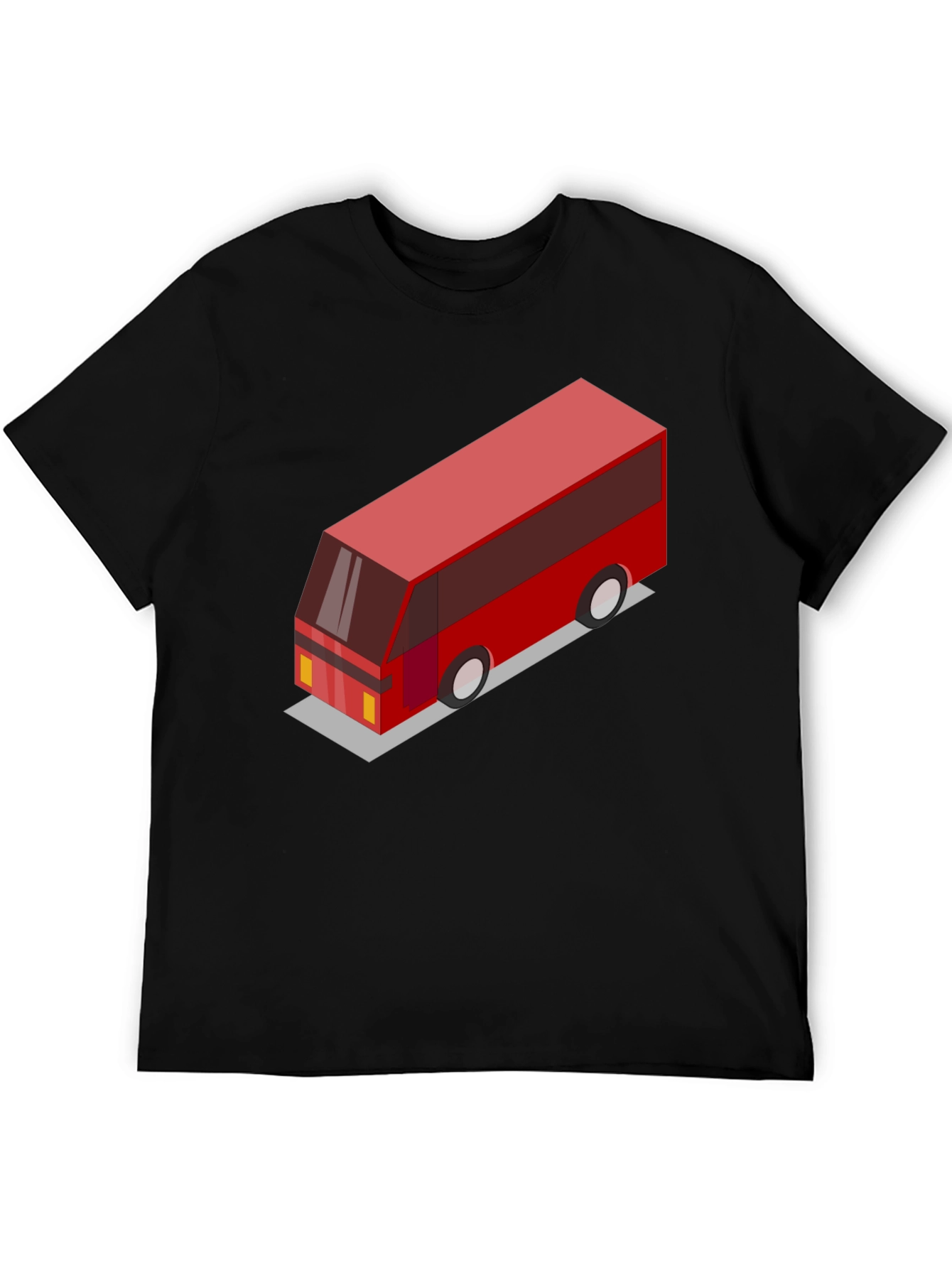 Geometric Bus Graphic Tee - Modern Style