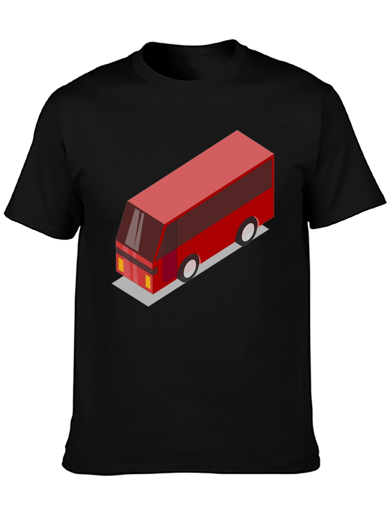 Geometric Bus Graphic Tee - Modern Style