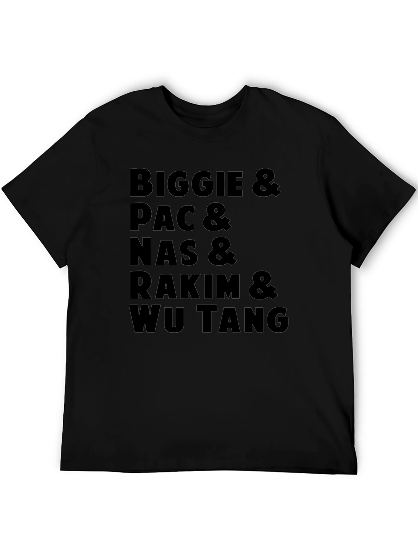 Biggie Pac Nas Rakim & Wu Tang Black T-Shirt