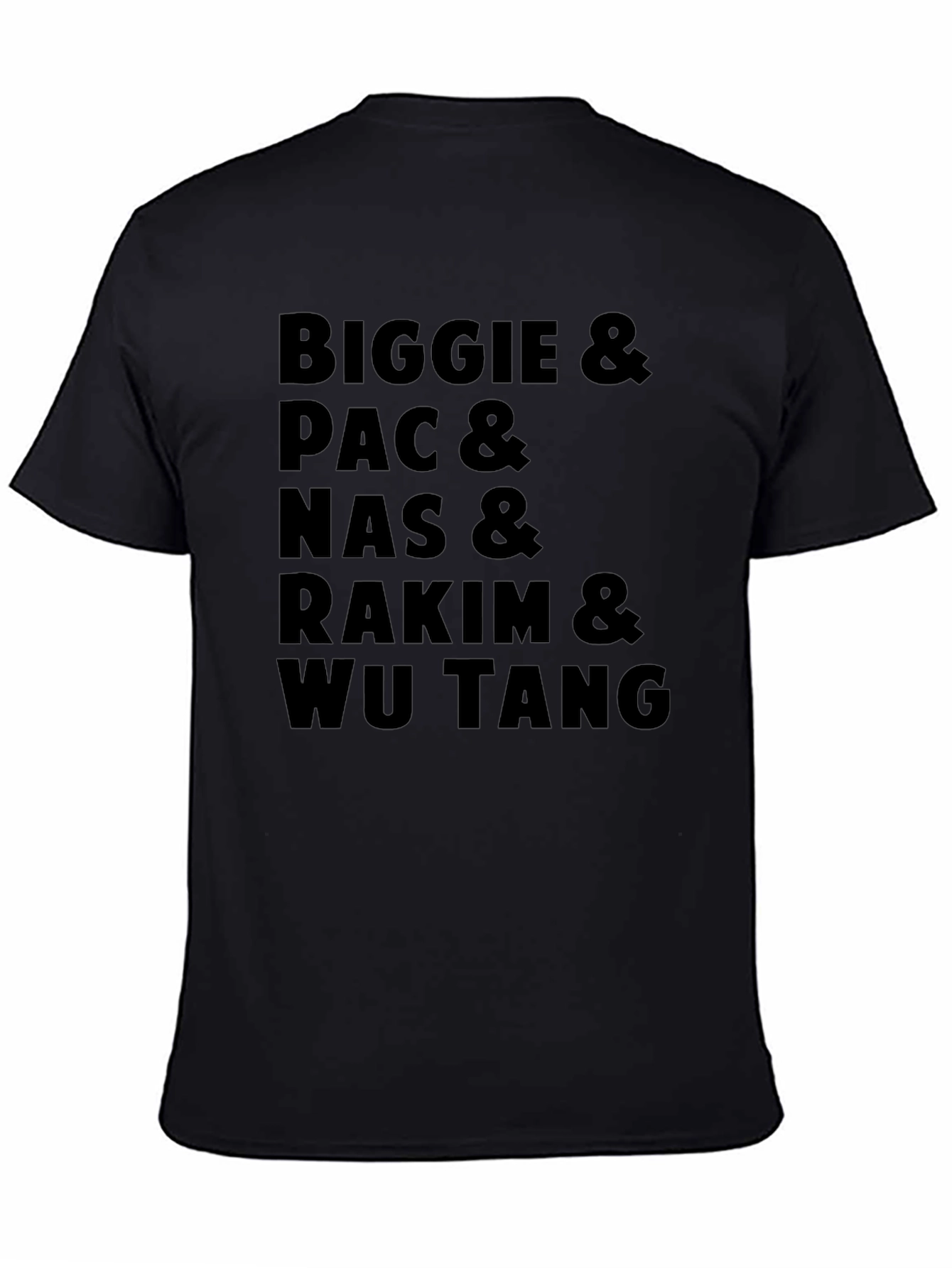Biggie Pac Nas Rakim & Wu Tang Black T-Shirt