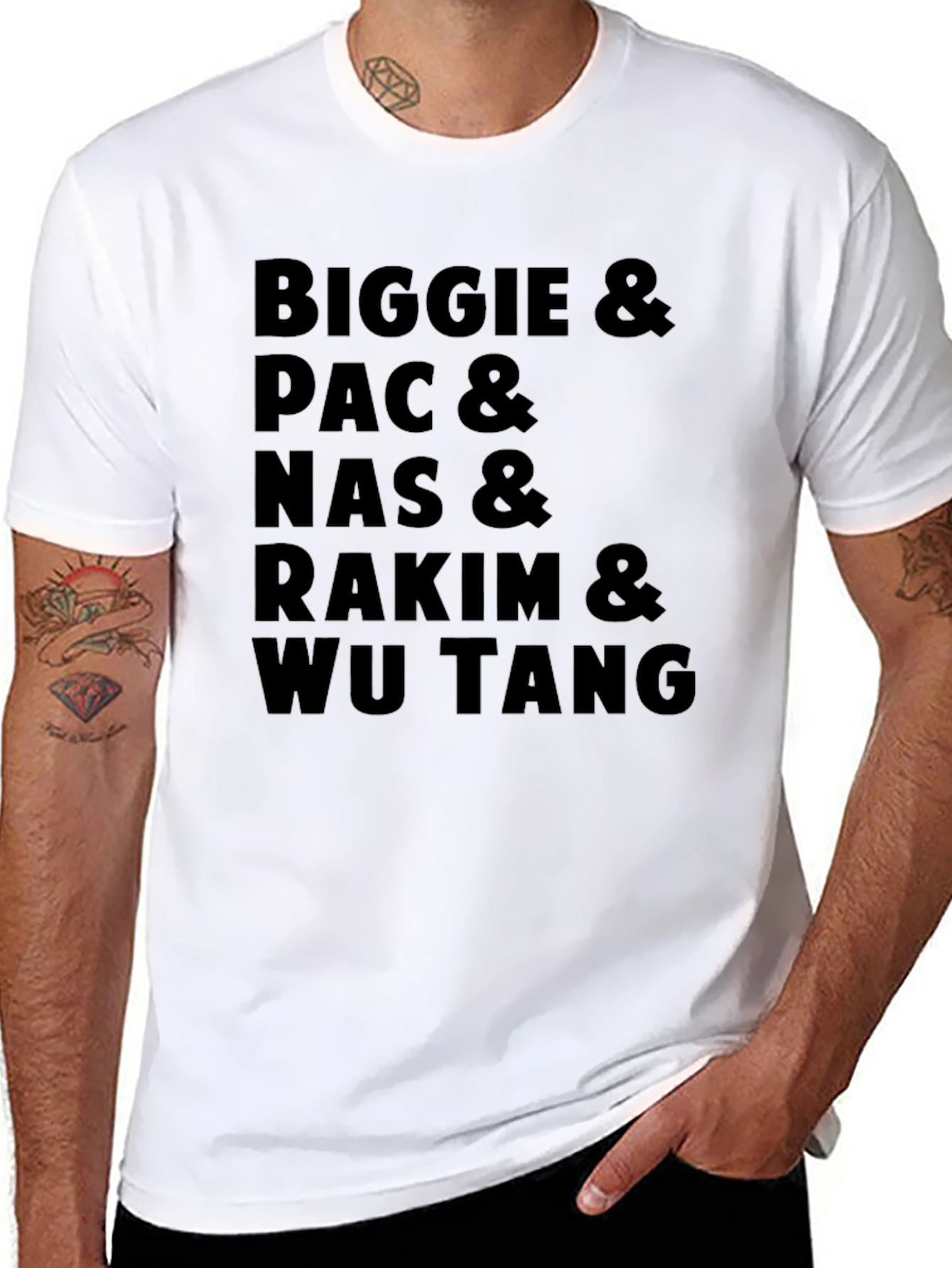 Biggie Pac Nas Rakim & Wu Tang Black T-Shirt
