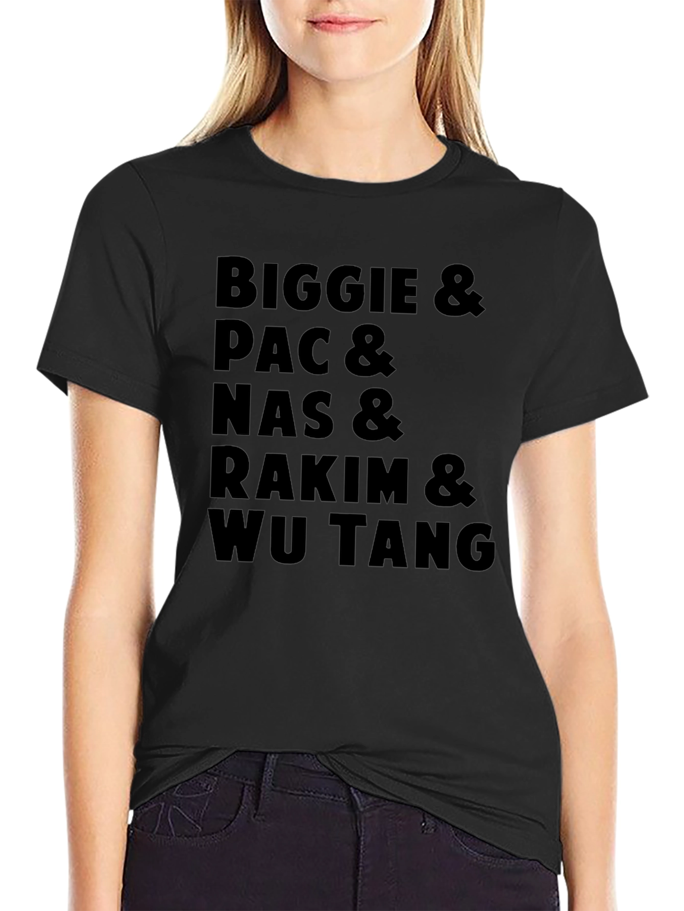Biggie Pac Nas Rakim & Wu Tang Black T-Shirt