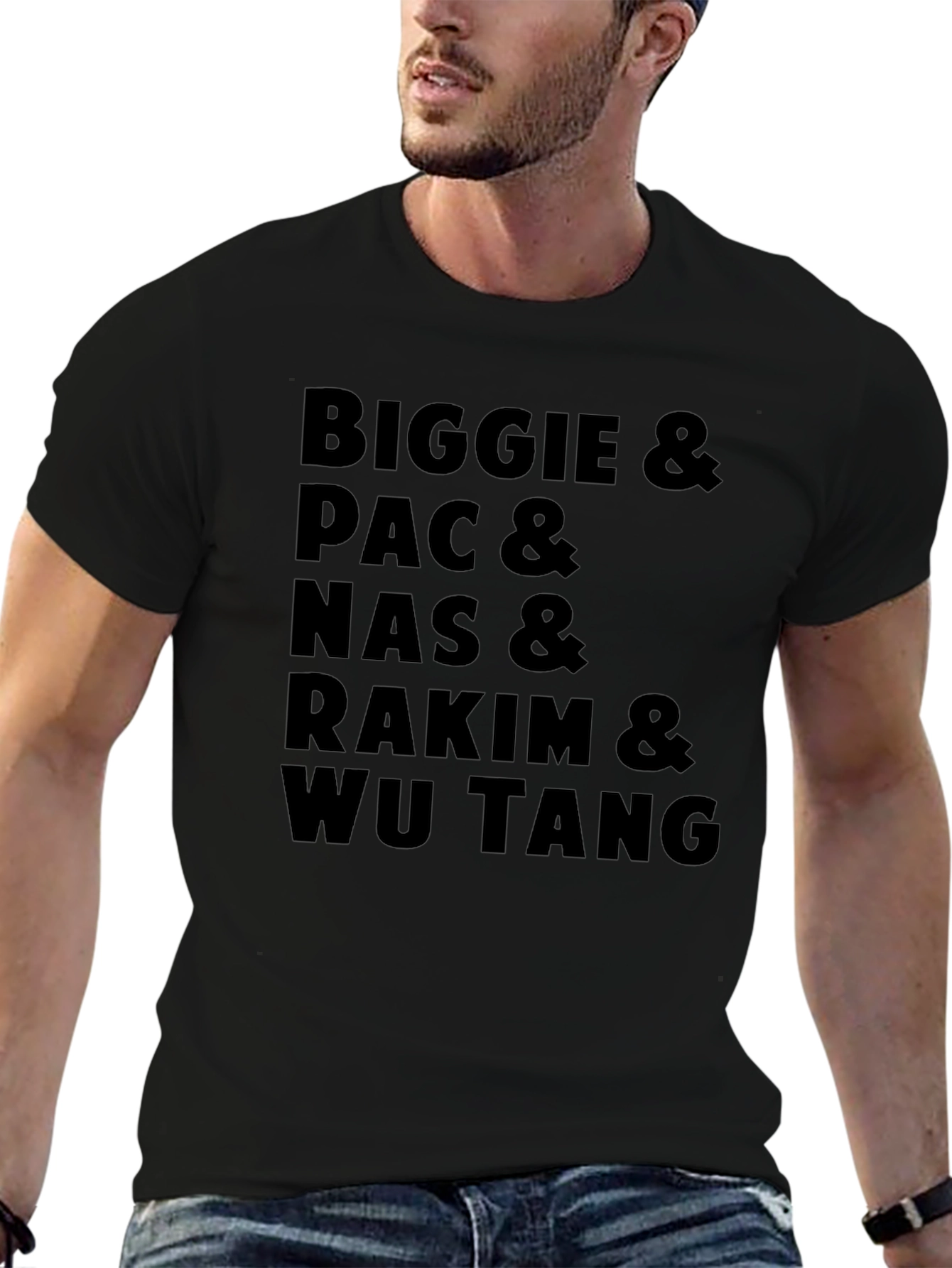 Biggie Pac Nas Rakim & Wu Tang Black T-Shirt