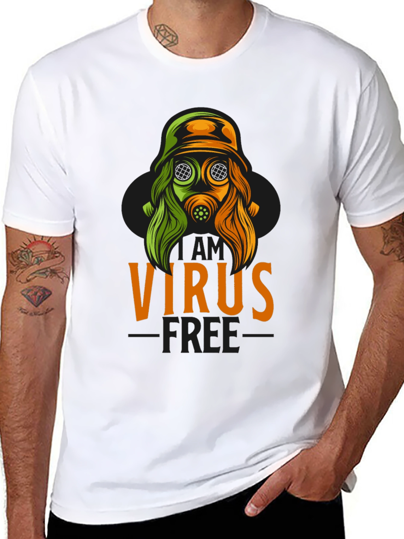Virus Free Graphic T-Shirt