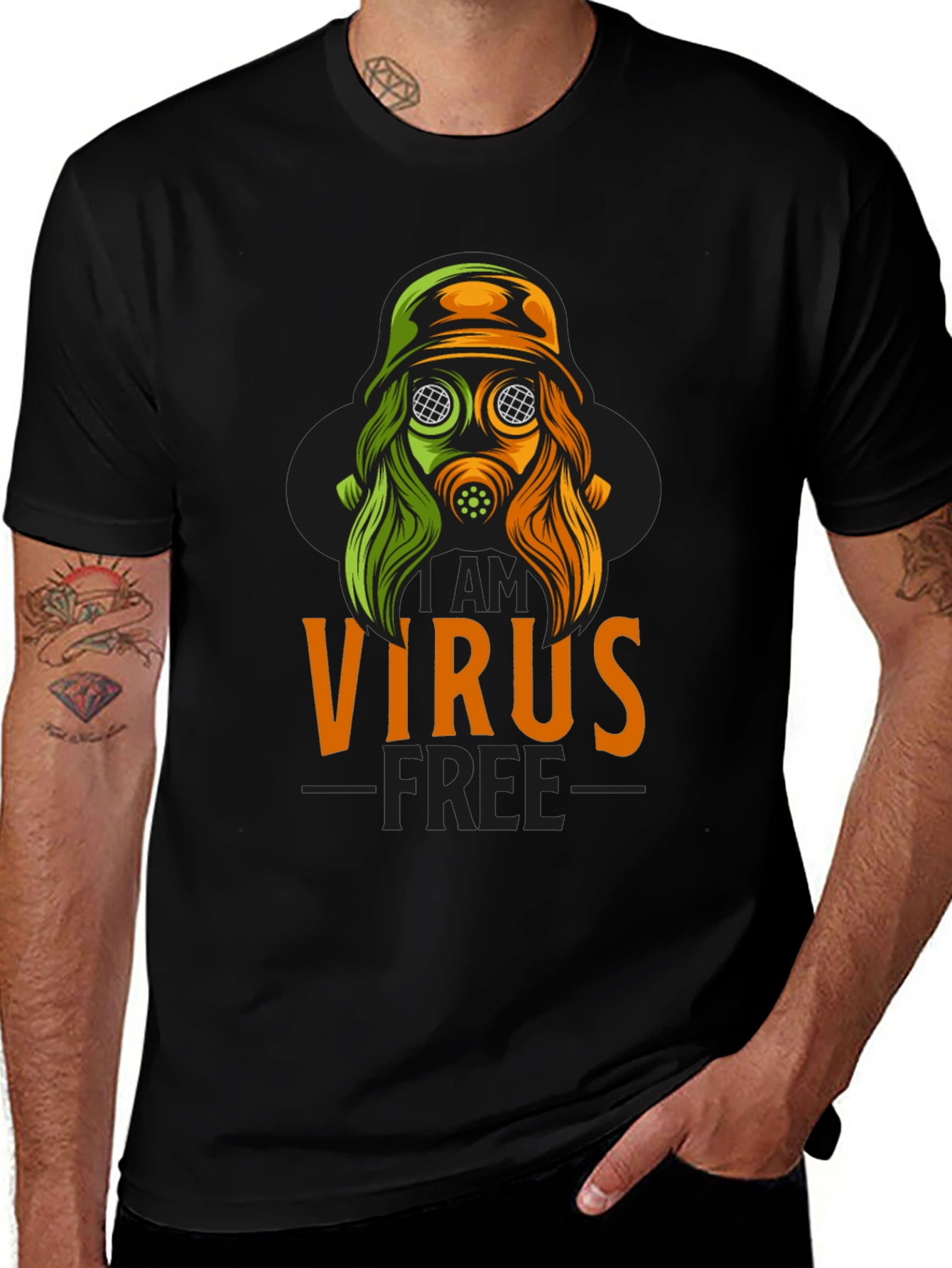 Virus Free Graphic T-Shirt
