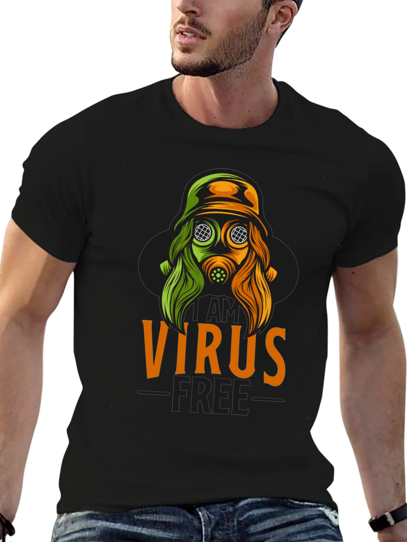 Virus Free Graphic T-Shirt