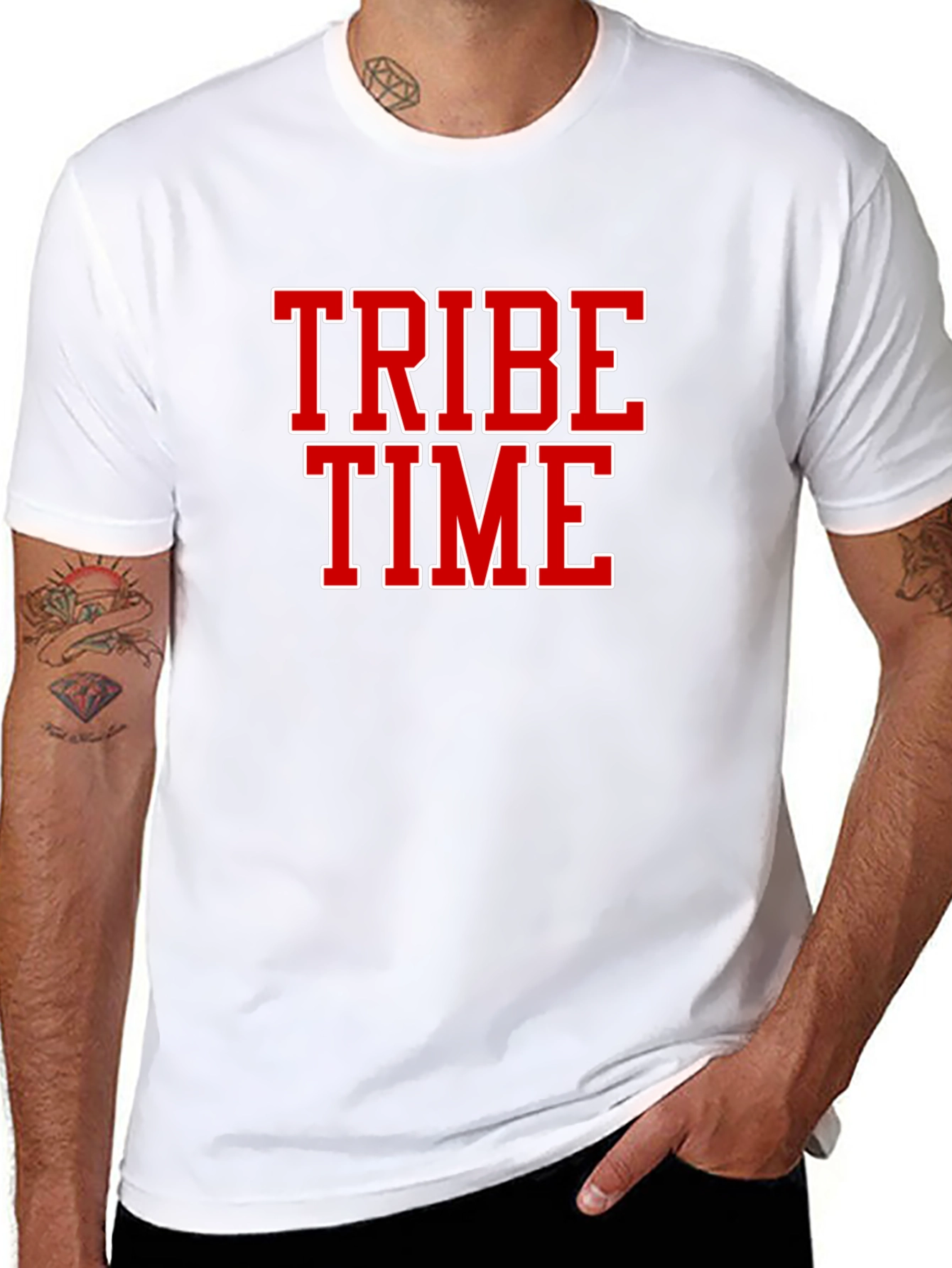 Tribe Time Black Graphic Tee