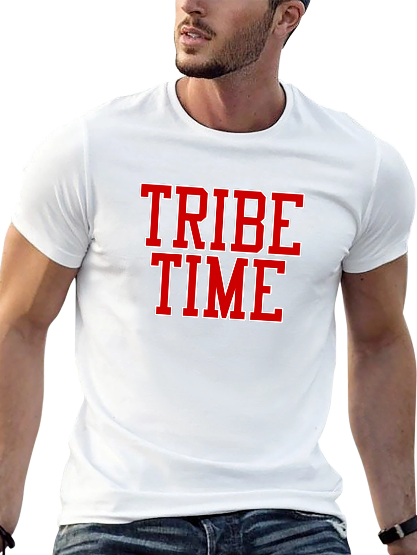 Tribe Time Black Graphic Tee