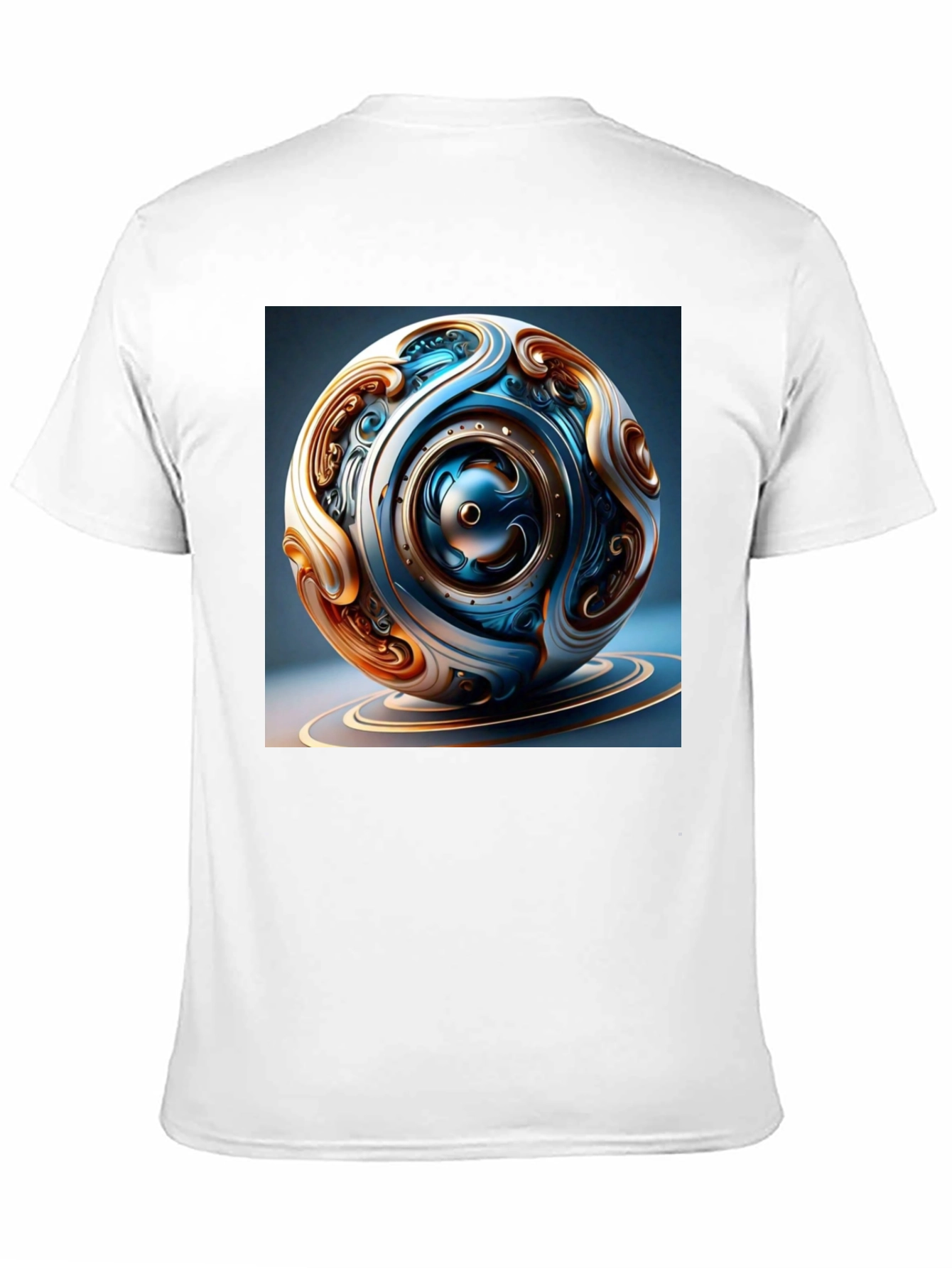 Artistic Gear Sphere Graphic Tee - Black