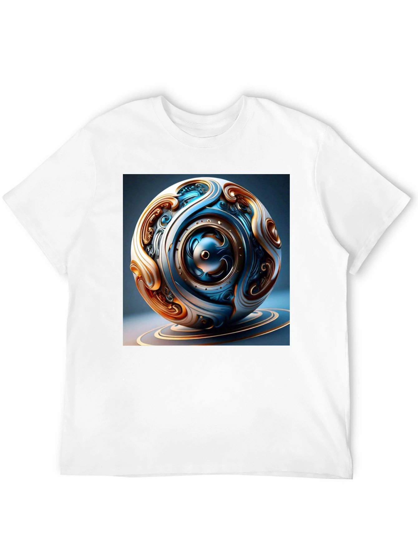 Artistic Gear Sphere Graphic Tee - Black