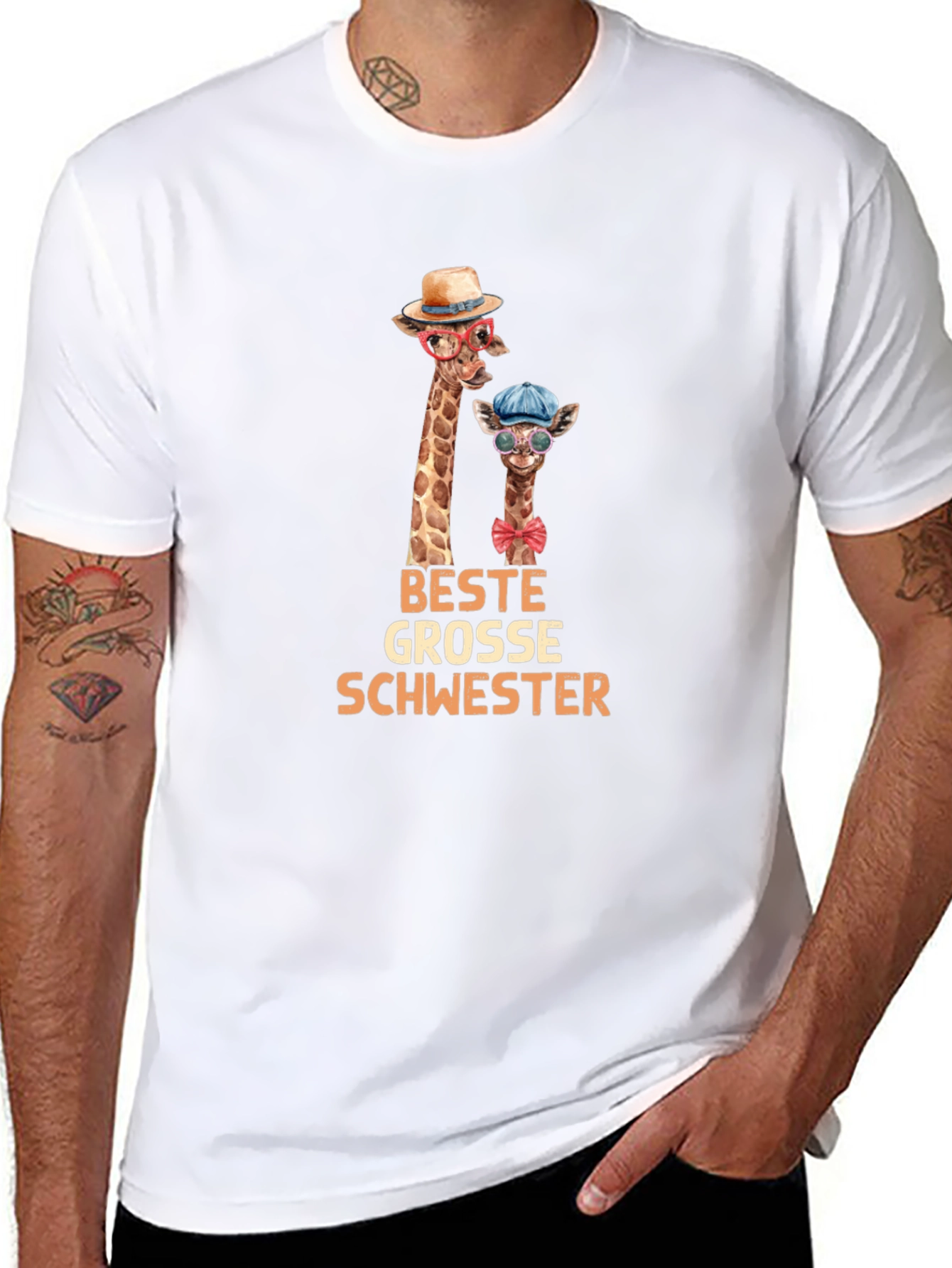 Beste Grosse Schwester Giraffe T-Shirt