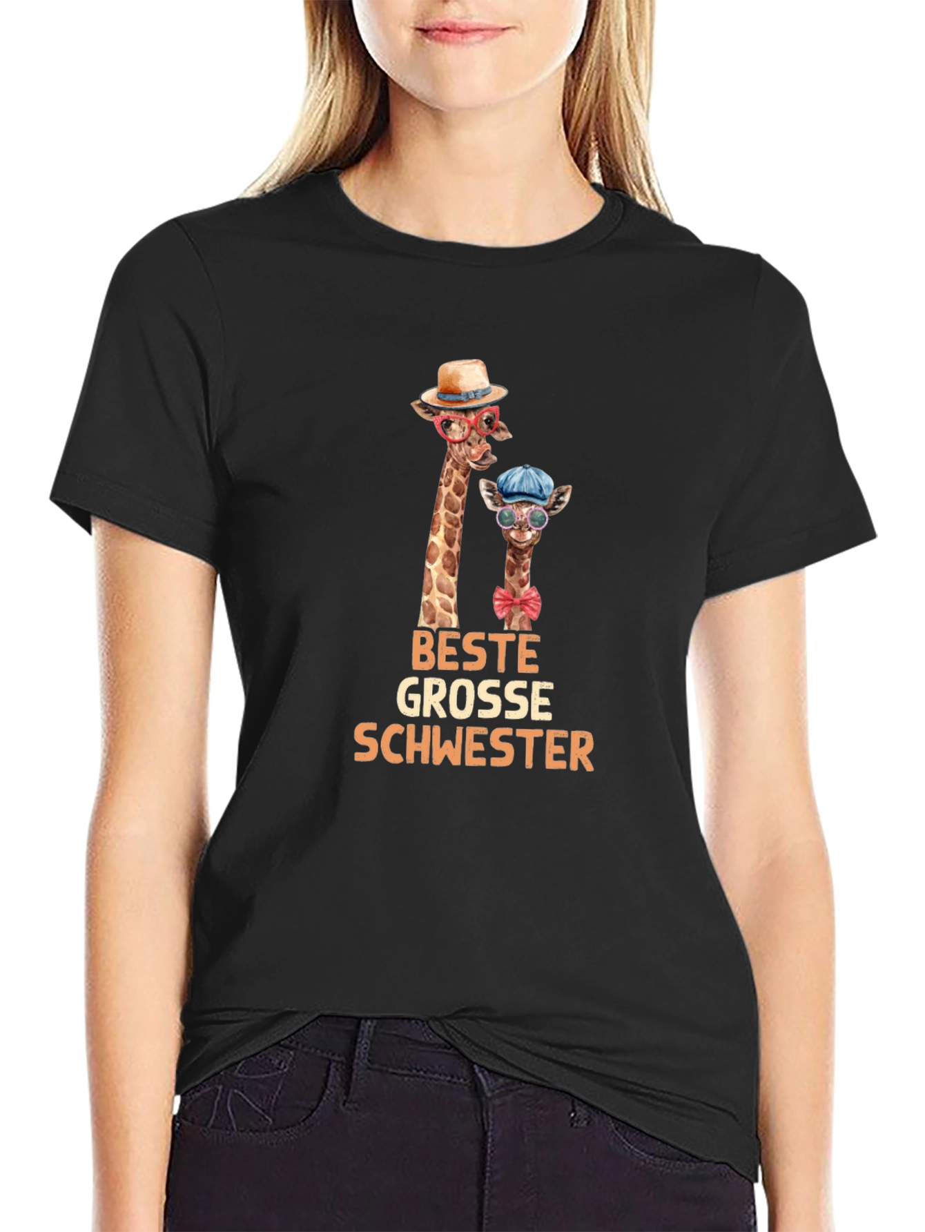 Beste Grosse Schwester Giraffe T-Shirt