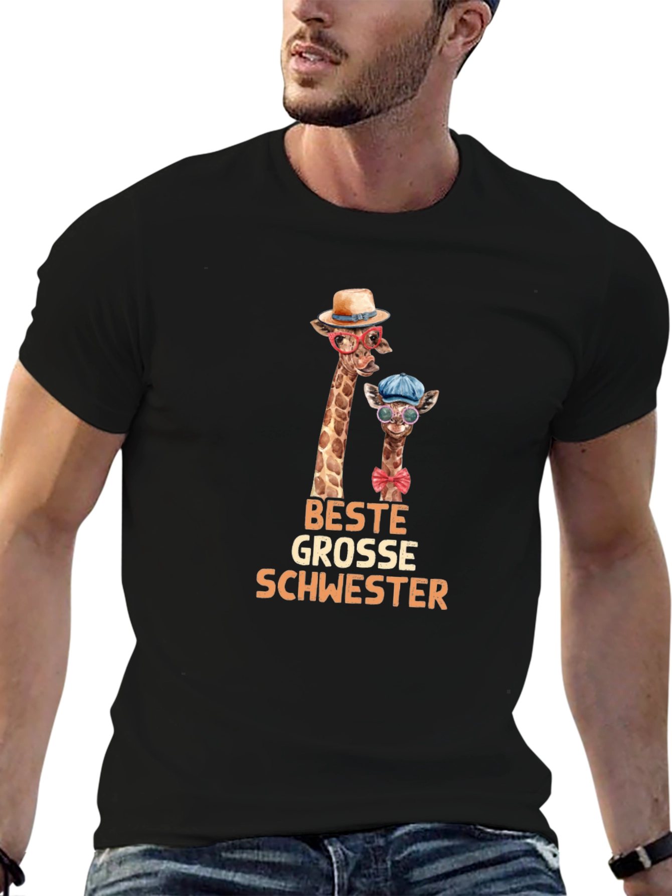 Beste Grosse Schwester Giraffe T-Shirt