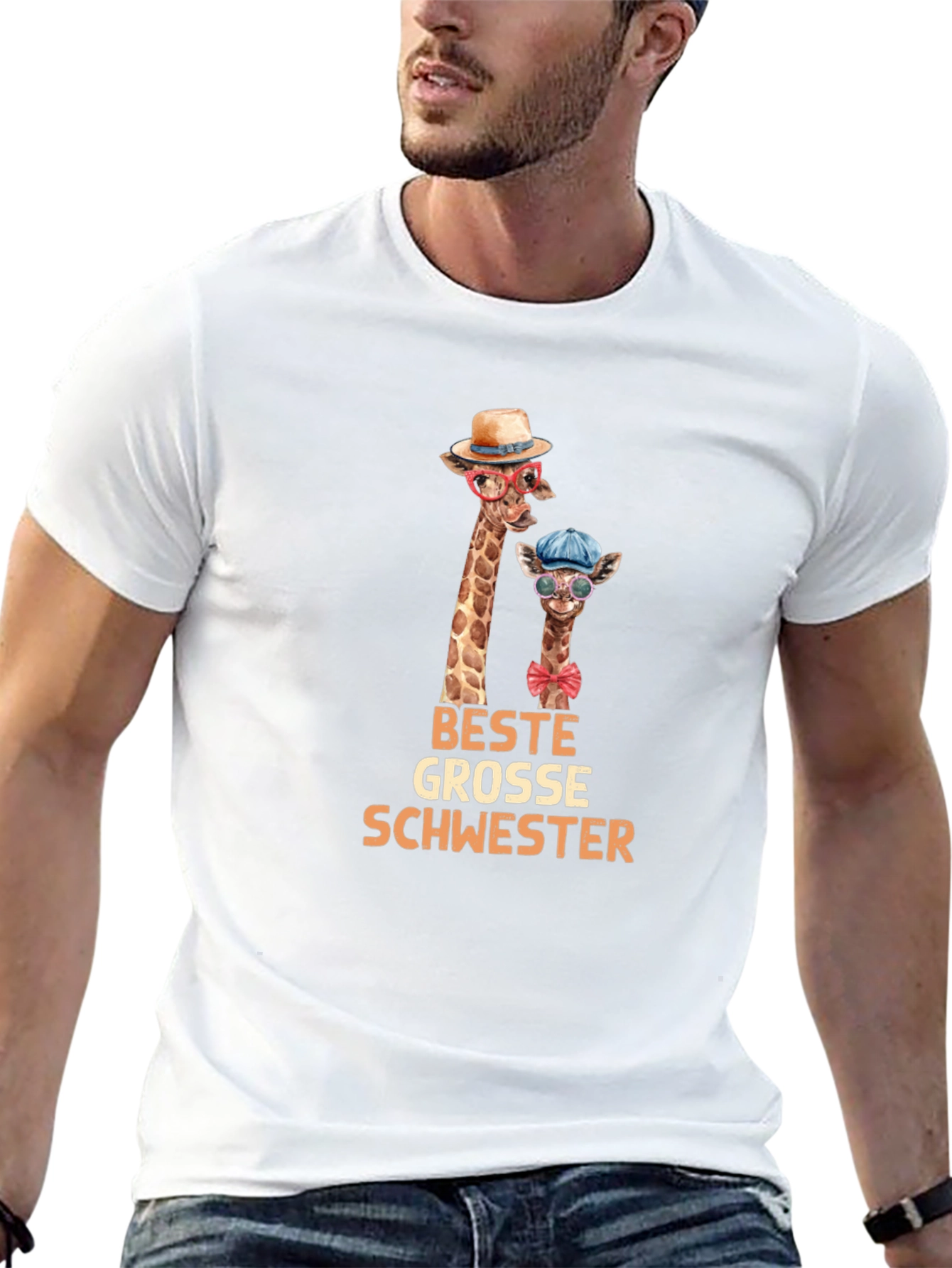 Beste Grosse Schwester Giraffe T-Shirt
