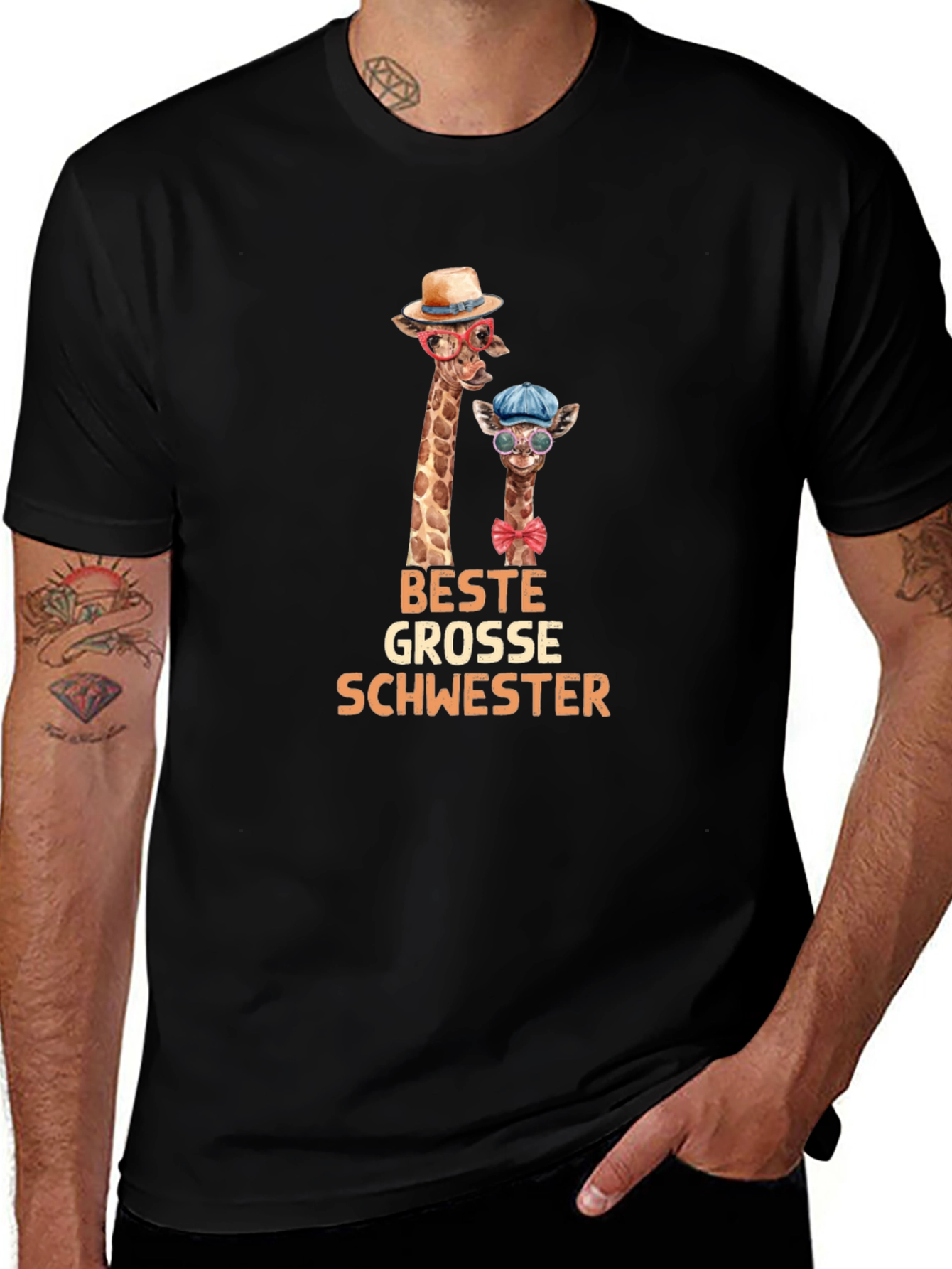 Beste Grosse Schwester Giraffe T-Shirt