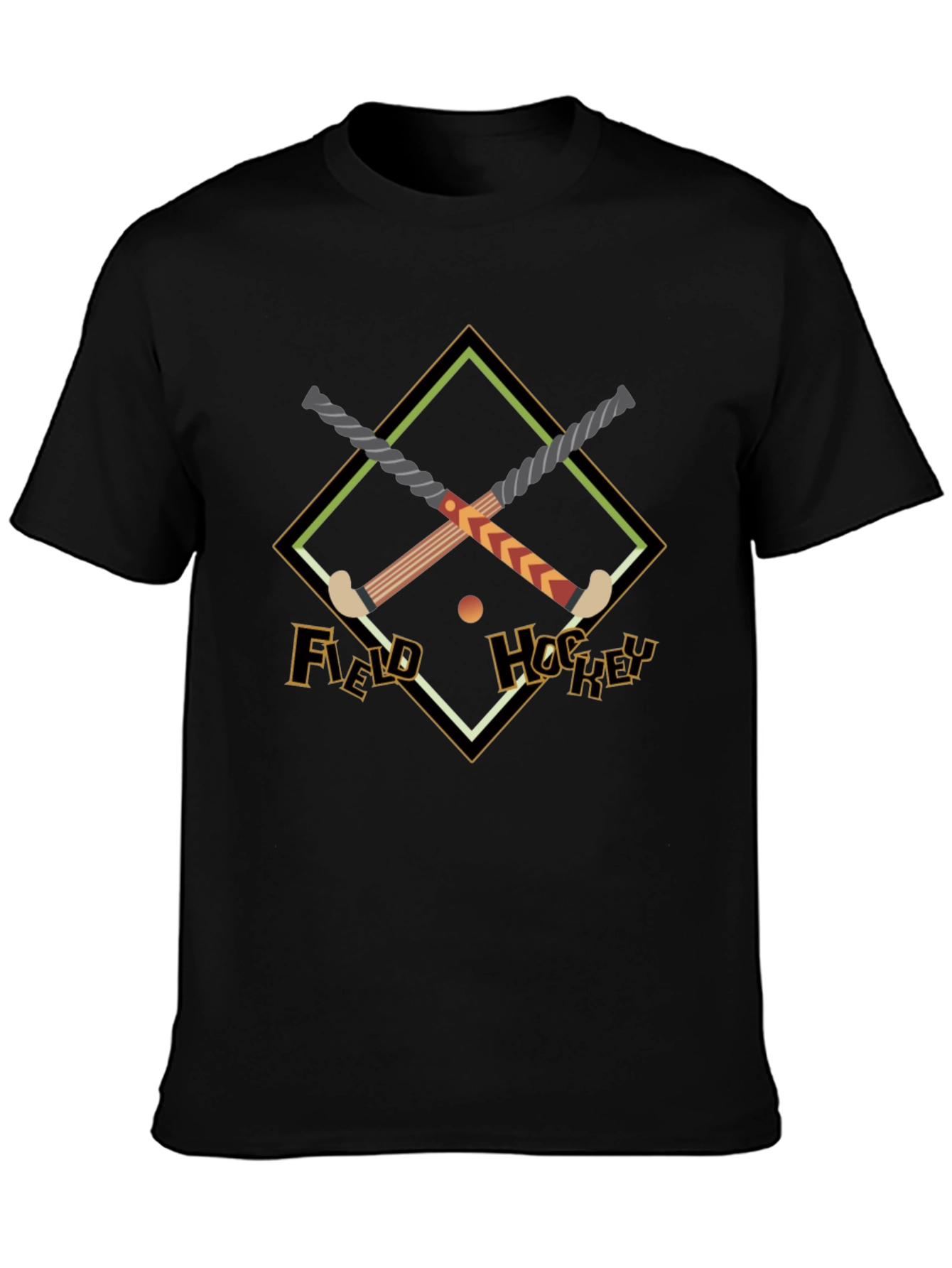 Field Hockey Graphic Tee - Black Cotton Shirt