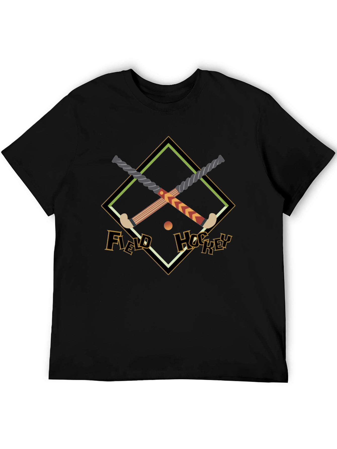 Field Hockey Graphic Tee - Black Cotton Shirt