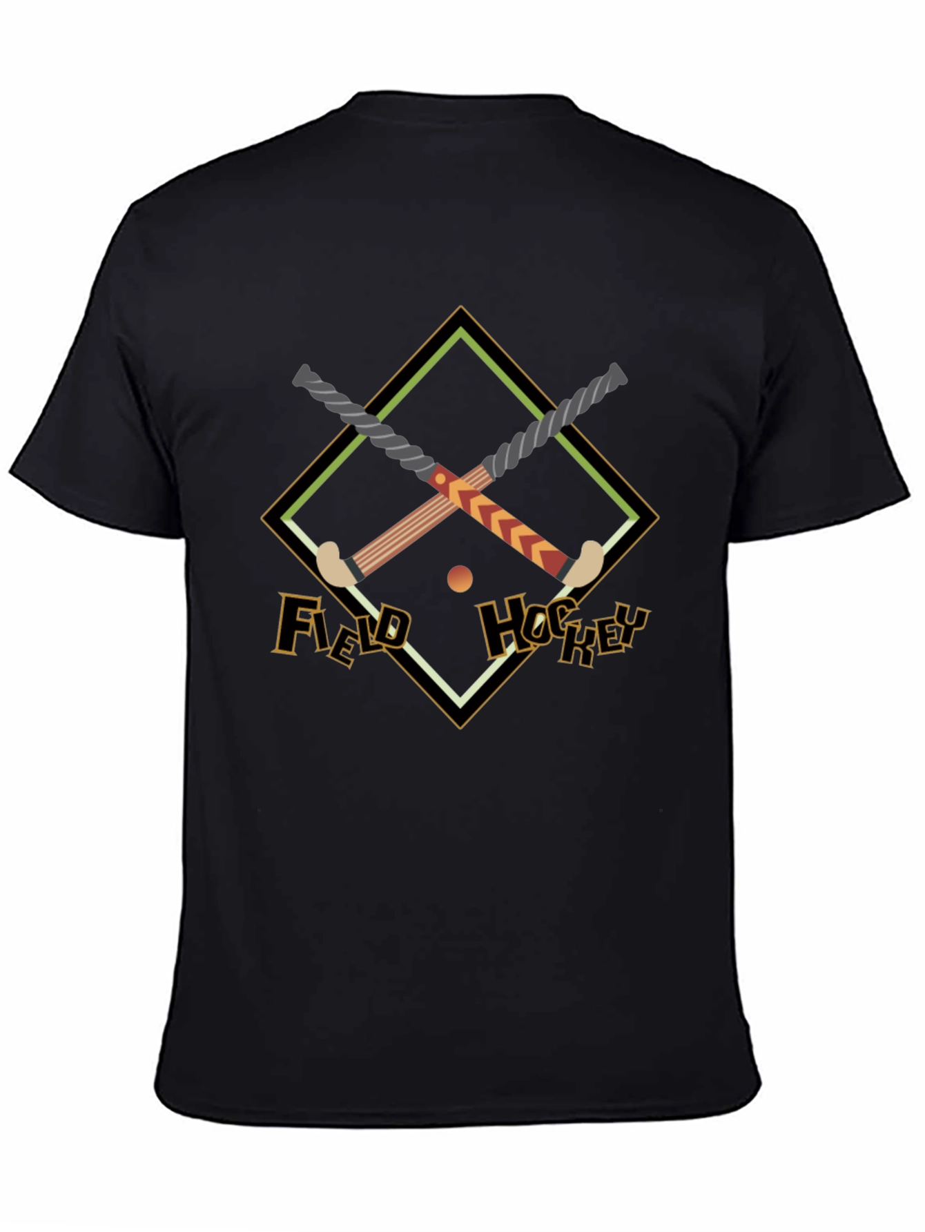 Field Hockey Graphic Tee - Black Cotton Shirt