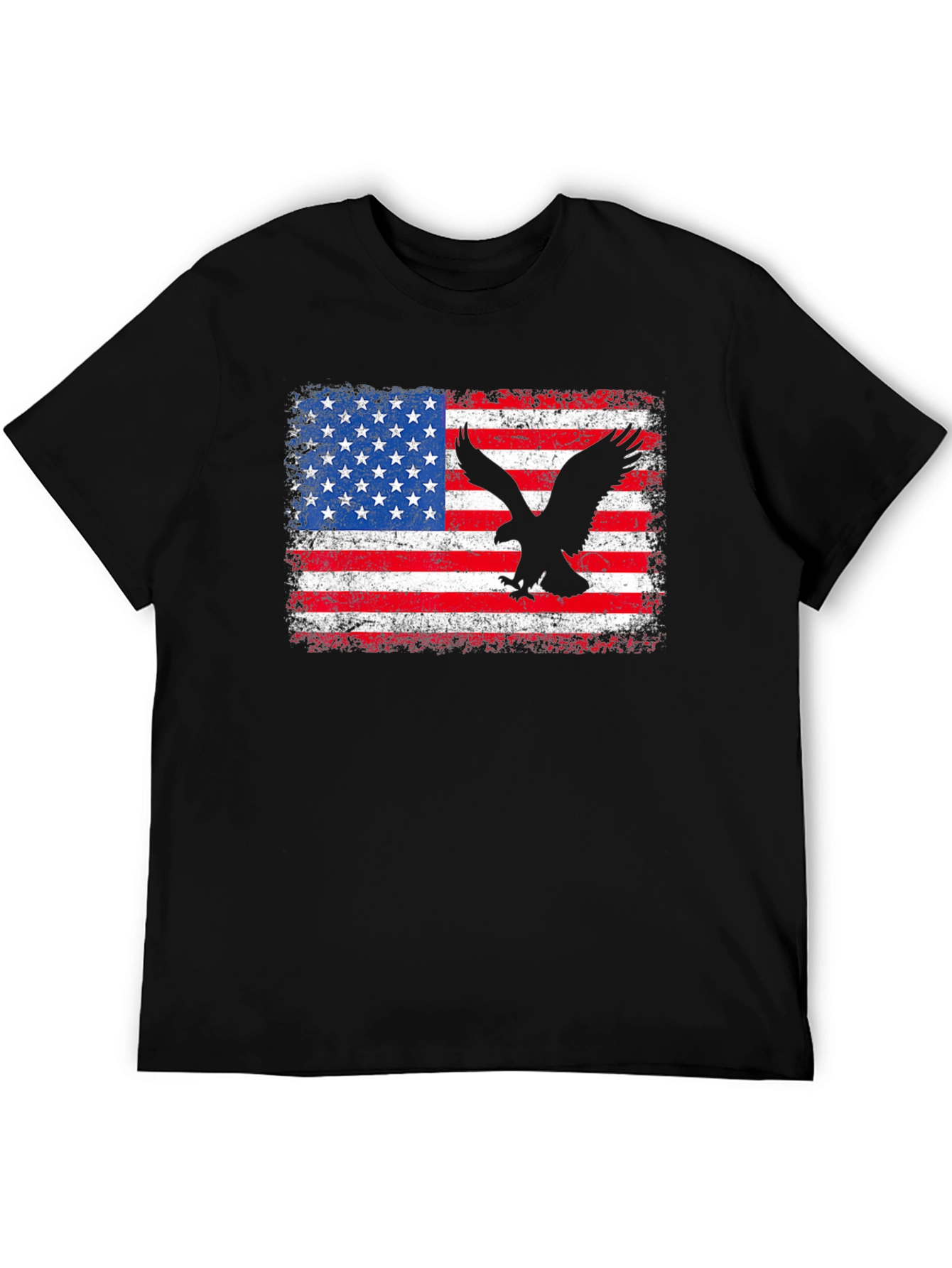 American Flag Eagle Graphic Tee - Patriotic Style