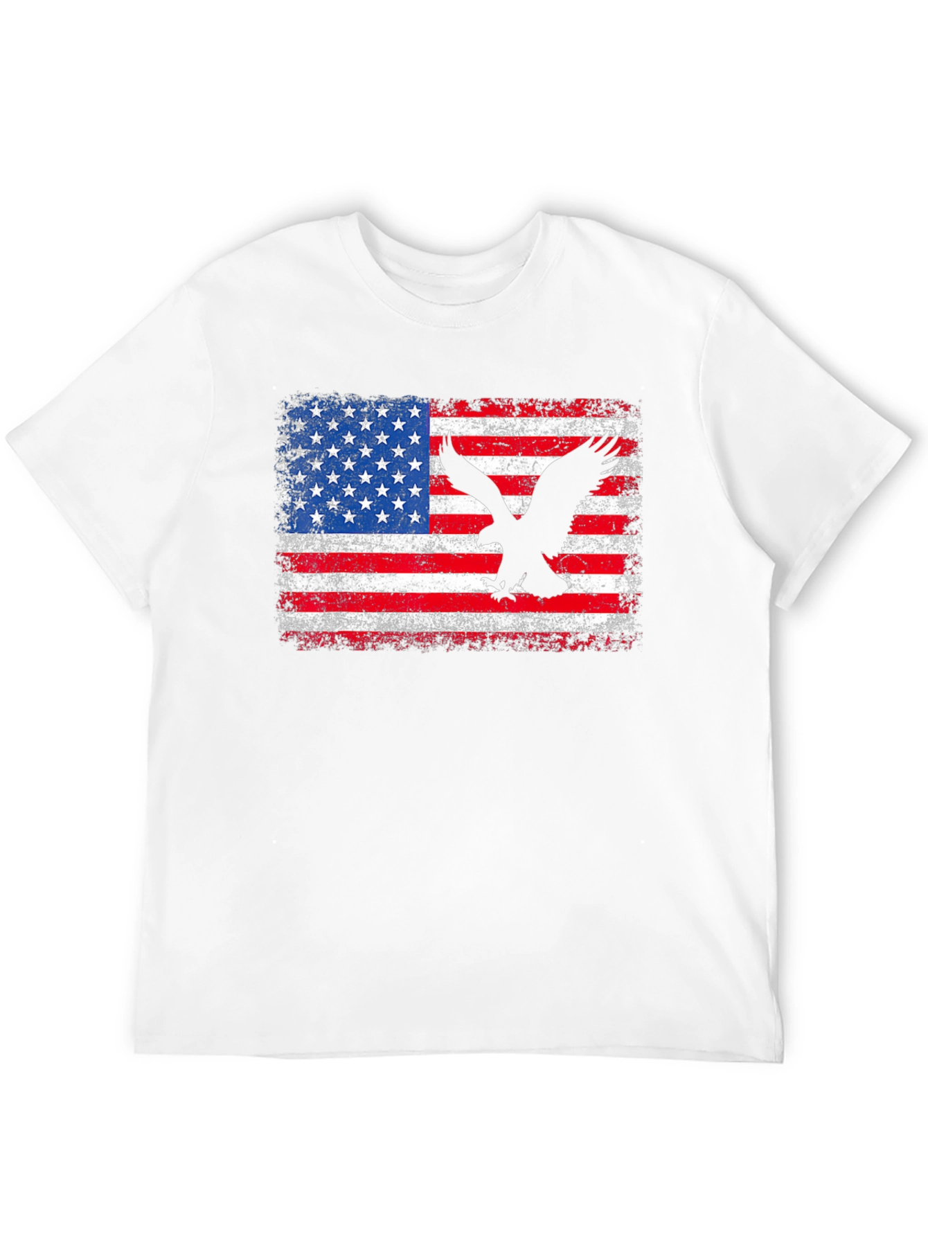 American Flag Eagle Graphic Tee - Patriotic Style