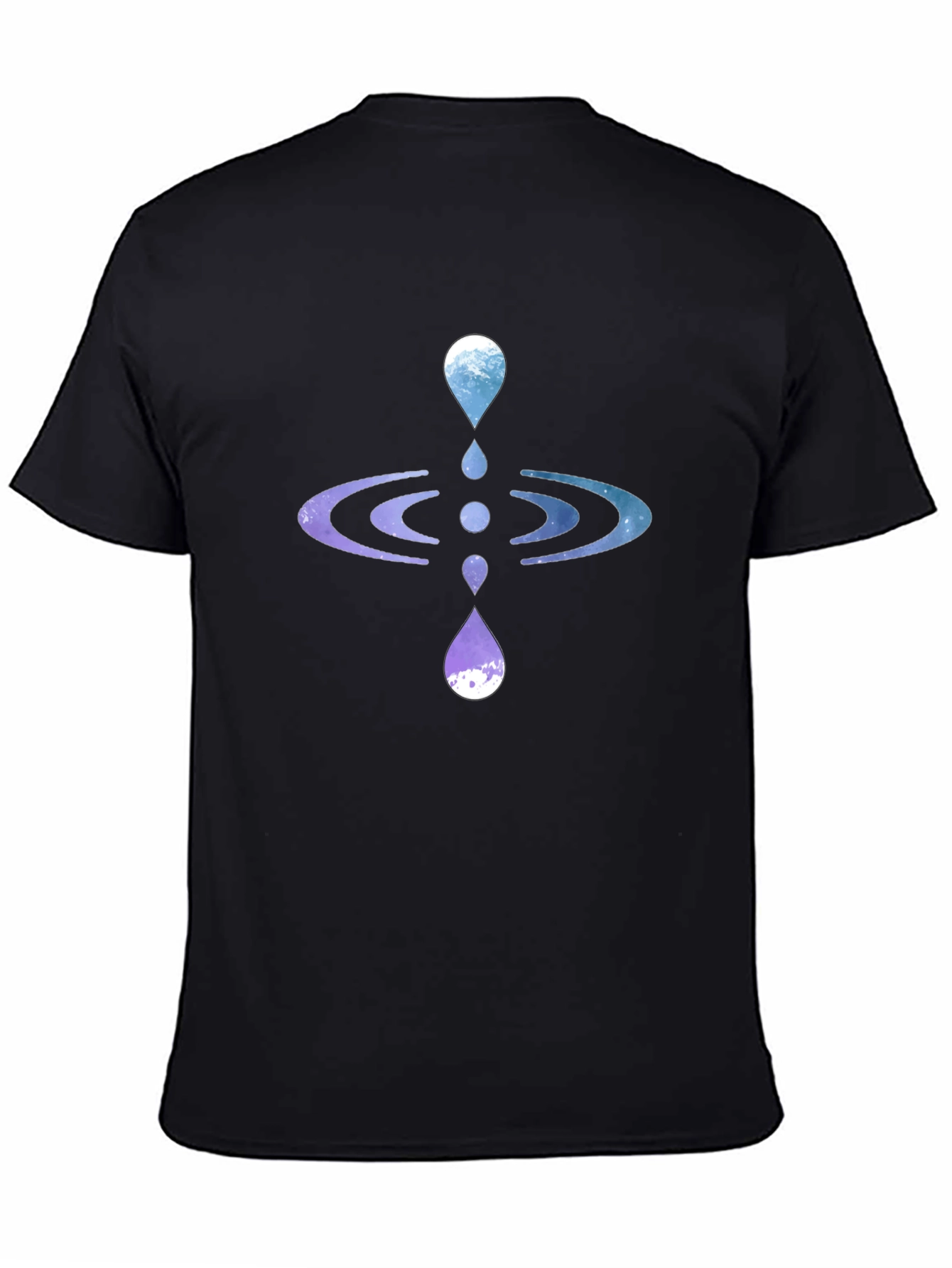Zen Water Drop Graphic Tee - Black