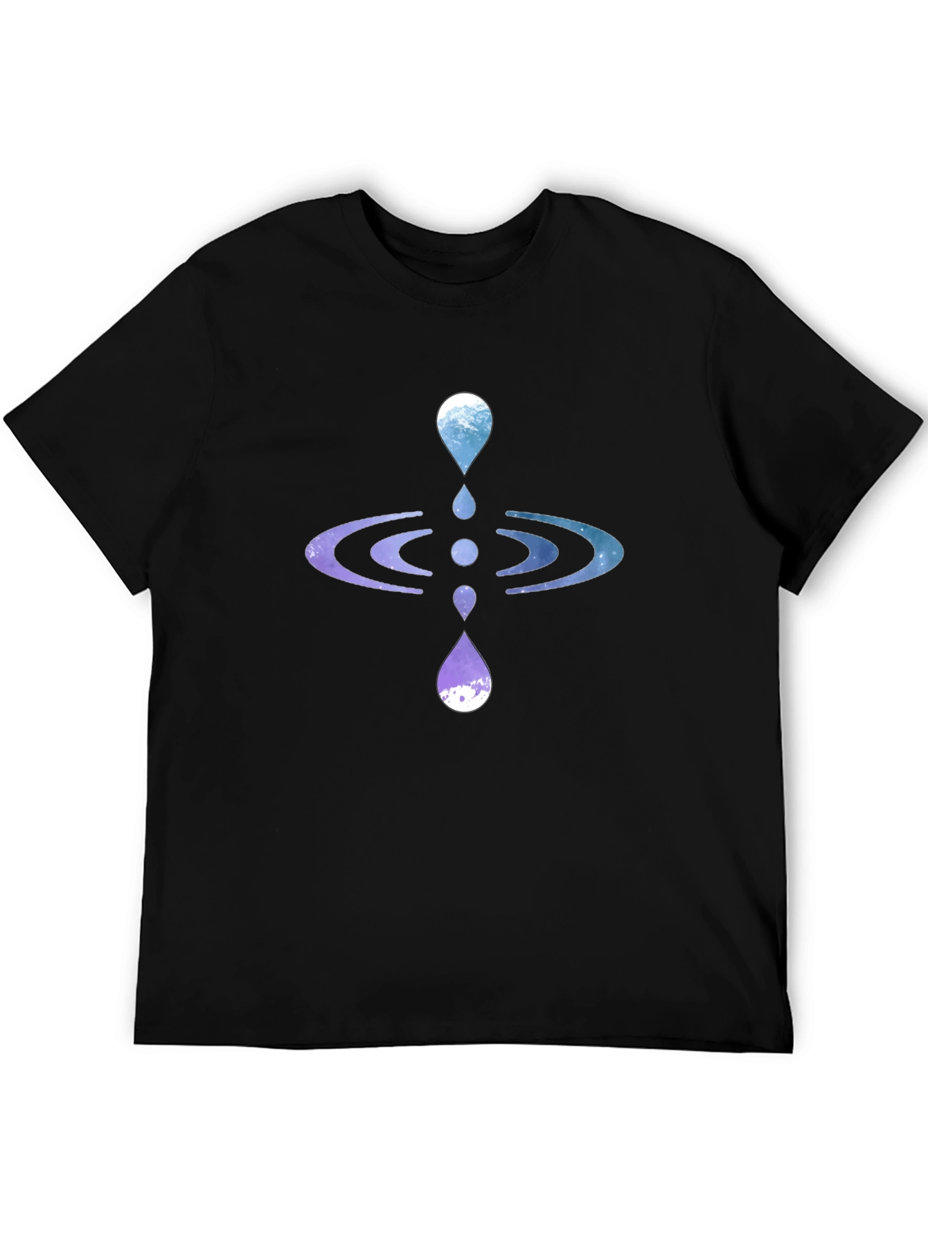 Zen Water Drop Graphic Tee - Black