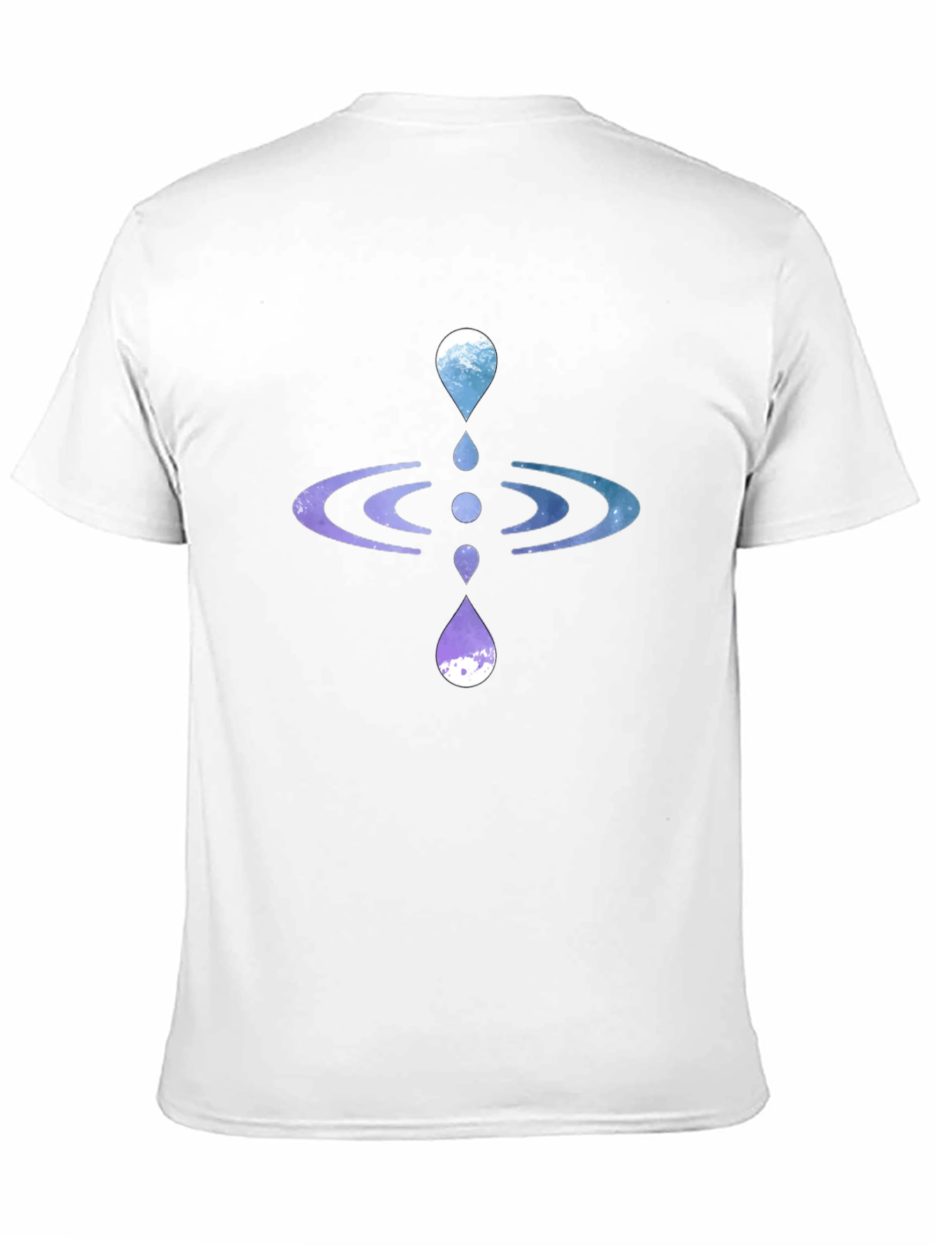 Zen Water Drop Graphic Tee - Black