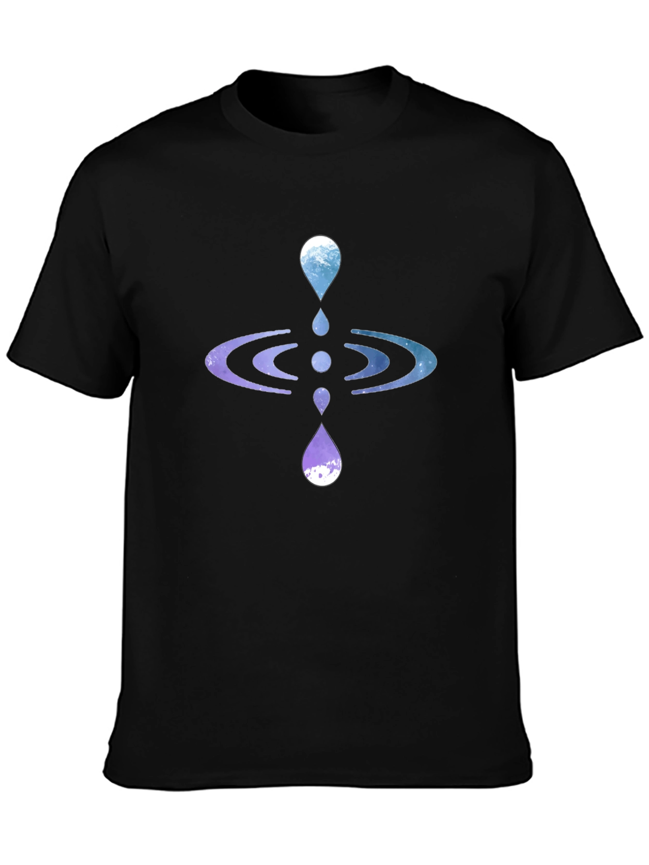 Zen Water Drop Graphic Tee - Black